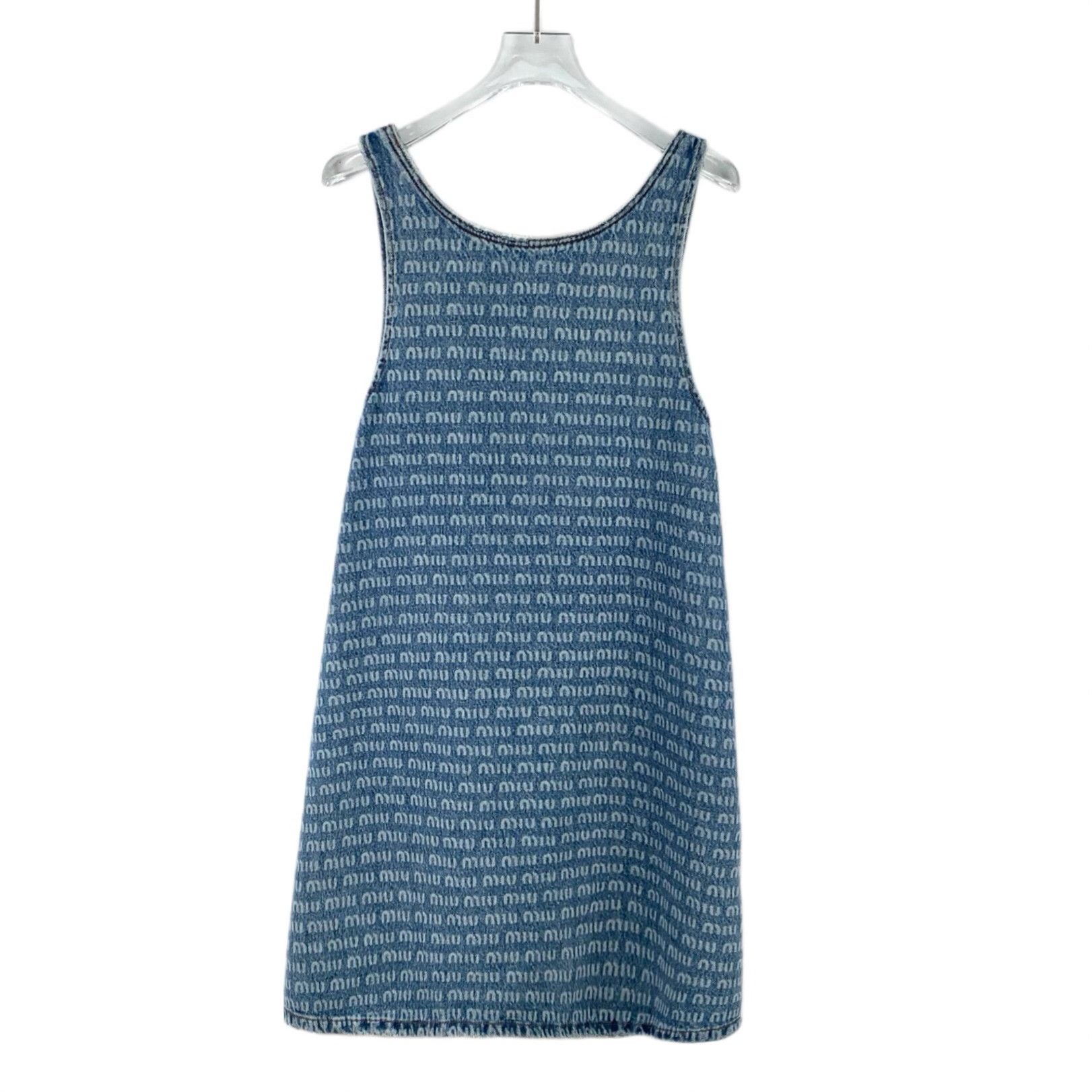 Miu Miu Miu Miu Retro Striped Blue Dress S Women Size S / US 4 / IT 40 - 2 Thumbnail