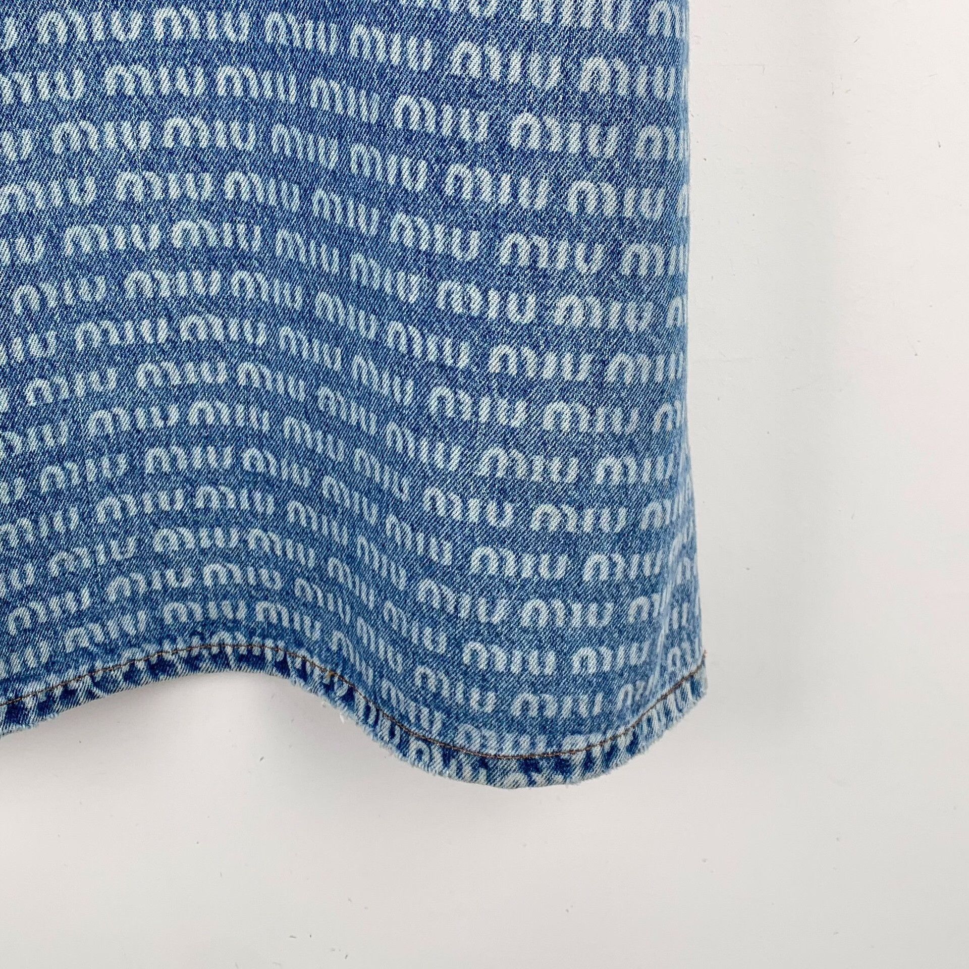 Miu Miu Miu Miu Retro Striped Blue Dress S Women Size S / US 4 / IT 40 - 4 Thumbnail