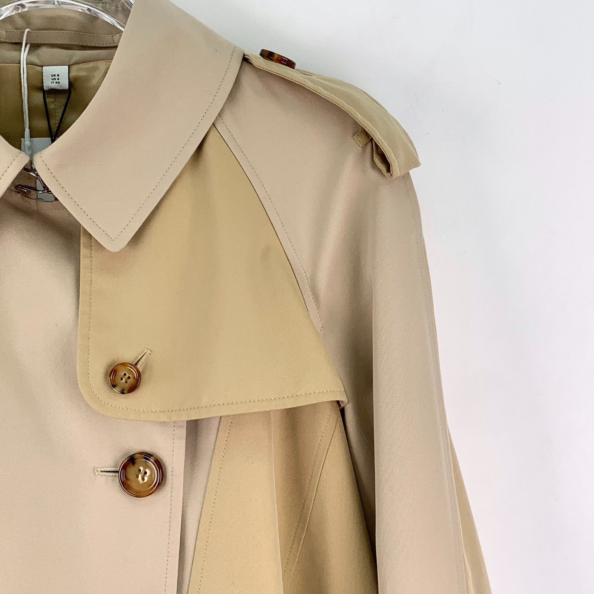 Burberry Burberry Cotton Brown Coat L Women Size L / US 10 / IT 46 - 3 Thumbnail