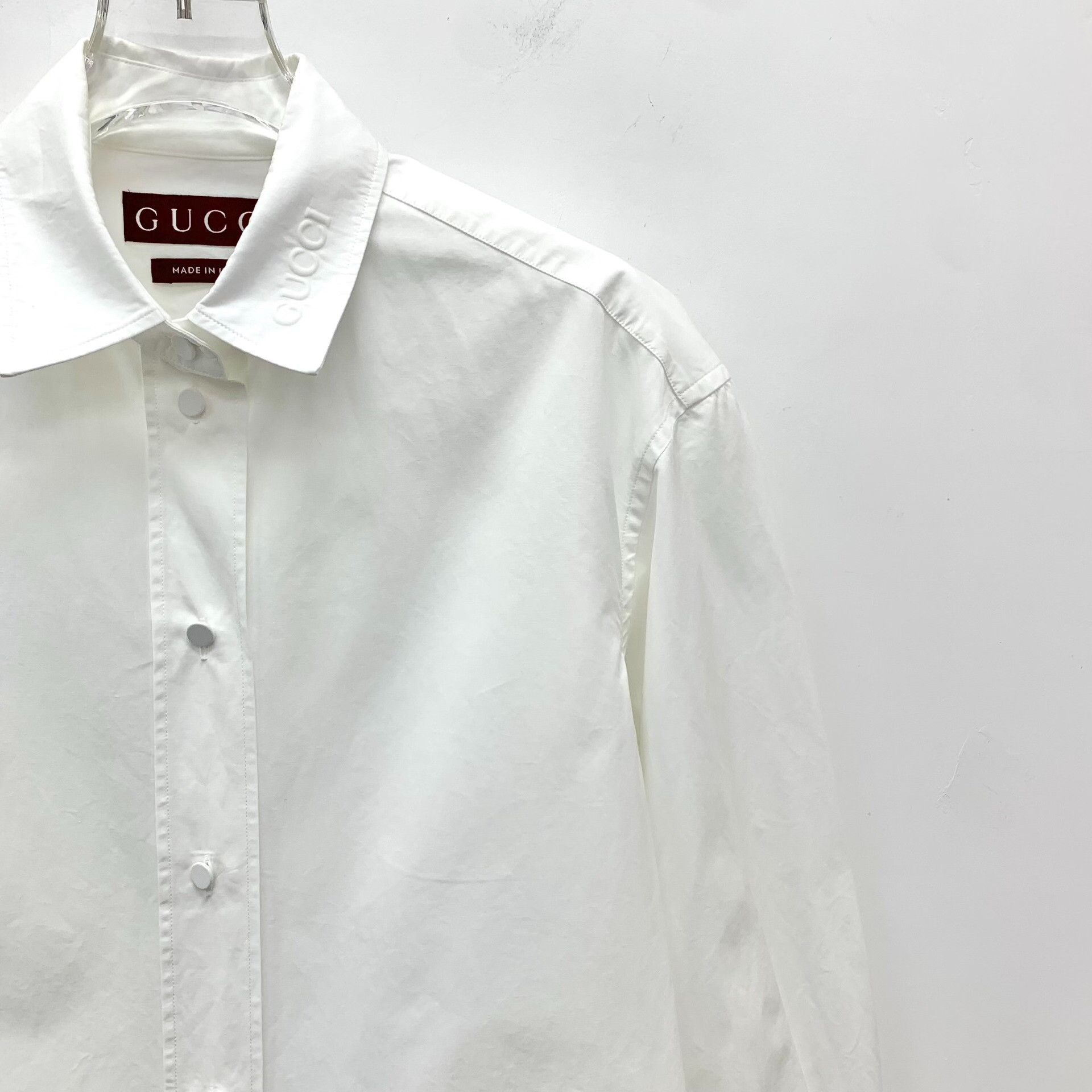 Gucci Gucci Retro Cotton White Button Up S Women Size S / US 4 / IT 40 - 3 Thumbnail