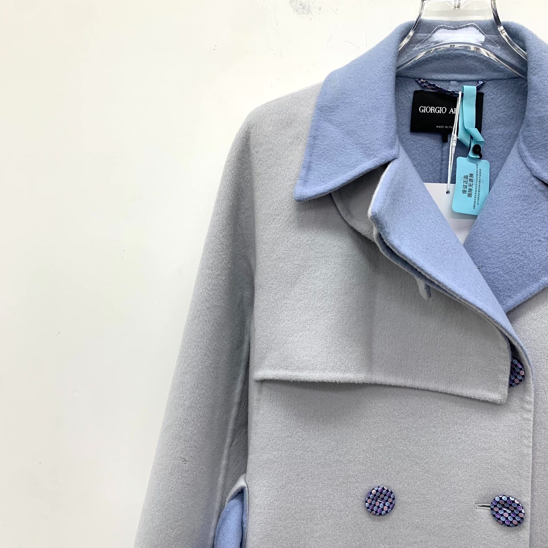 Armani Armani Blue Coat M Women Size M / US 6-8 / IT 42-44 - 3 Thumbnail
