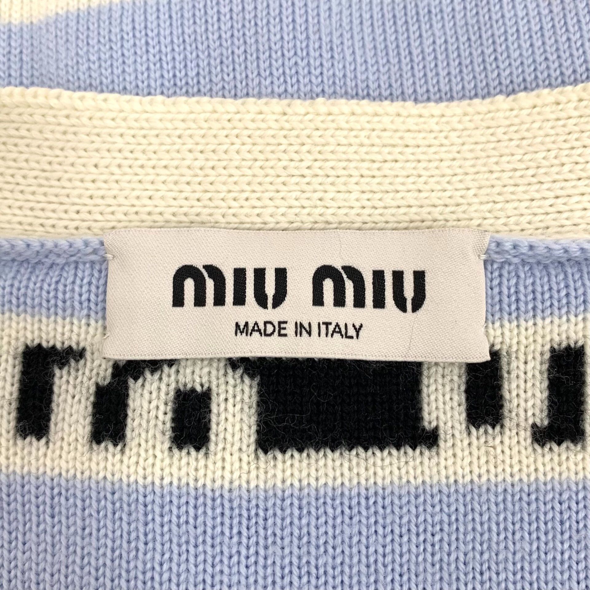 Miu Miu Miu Miu Retro Striped Blue Sweater L Women Size L / US 10 / IT 46 - 5 Thumbnail