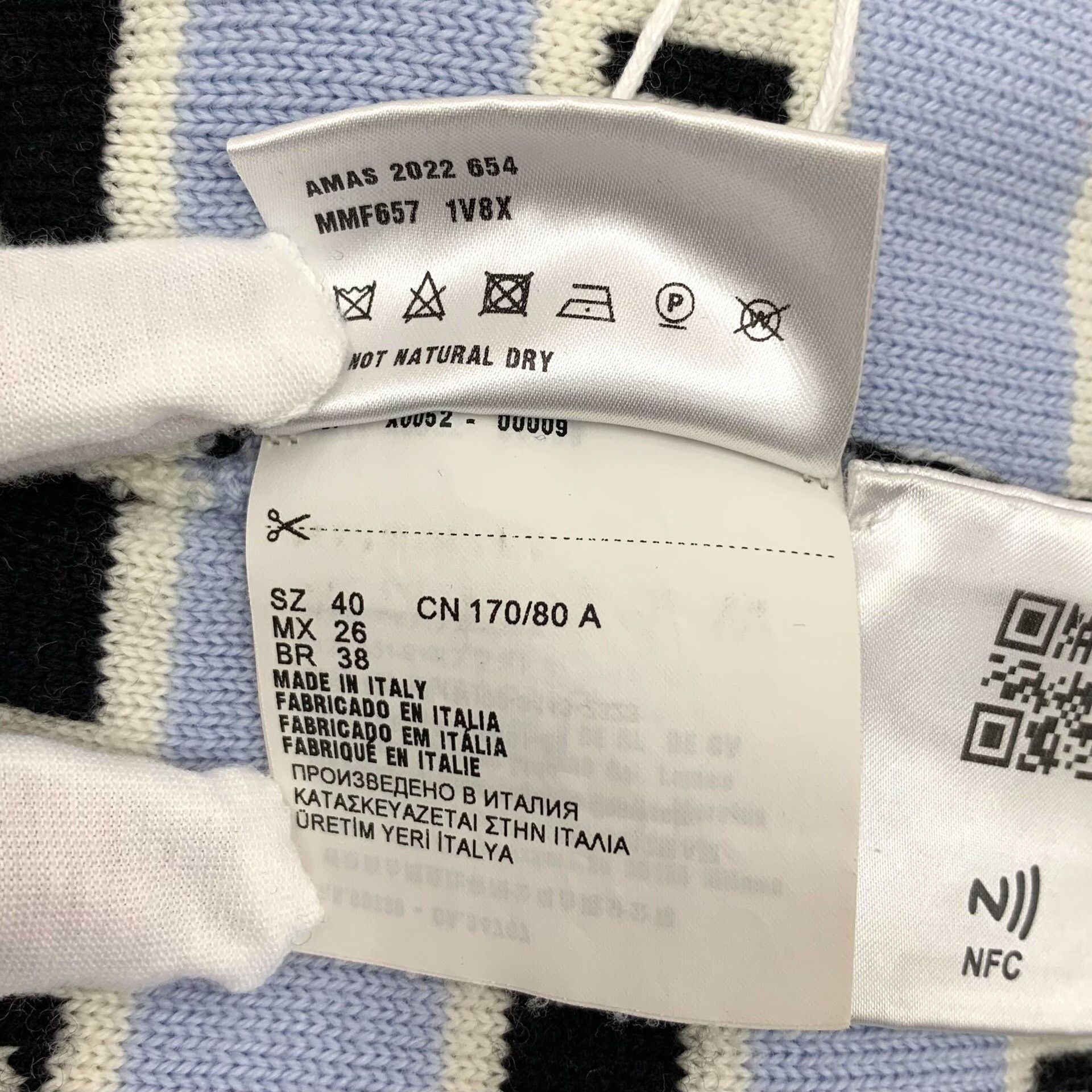 Miu Miu Miu Miu Retro Striped Blue Sweater L Women Size L / US 10 / IT 46 - 7 Thumbnail