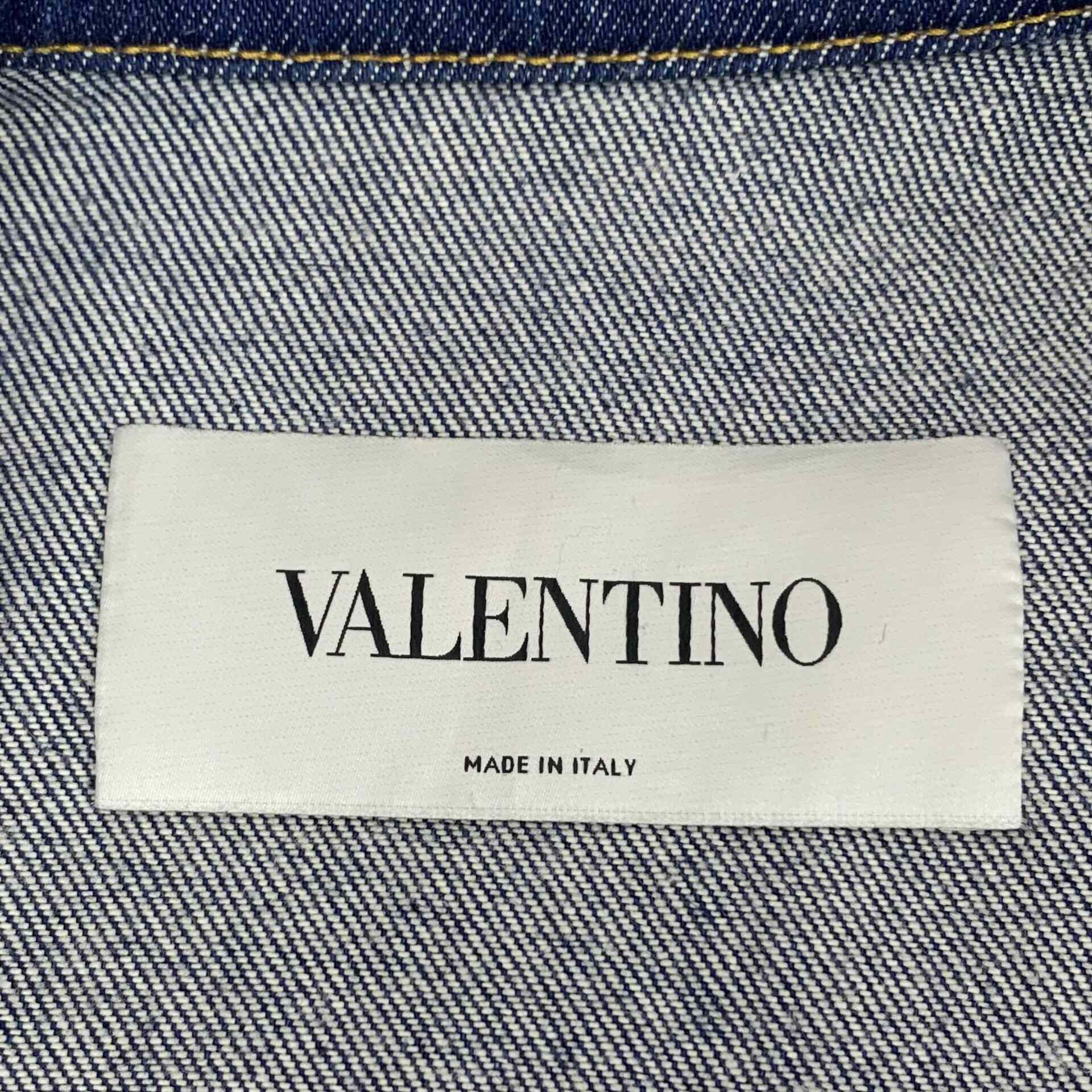 Valentino Valentino Embroidered Cotton Blue Jacket L Women Size L / US 10 / IT 46 - 5 Thumbnail