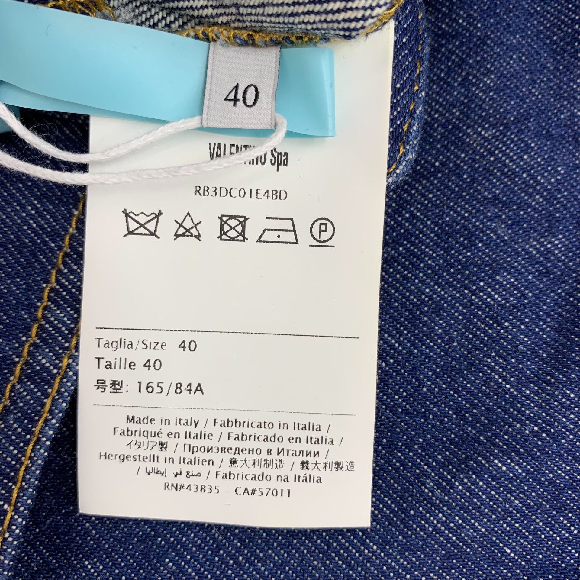 Valentino Valentino Embroidered Cotton Blue Jacket L Women Size L / US 10 / IT 46 - 6 Thumbnail