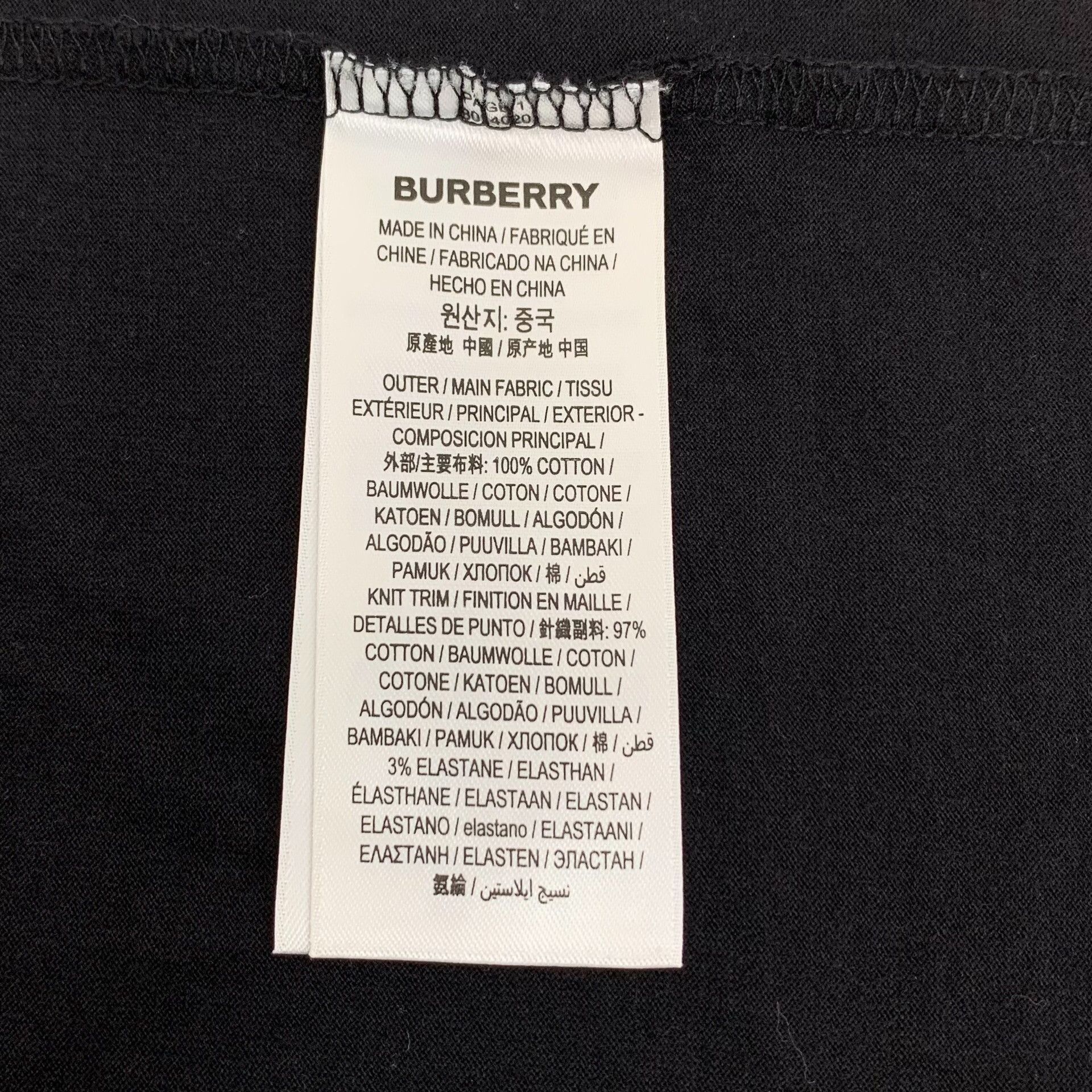 Burberry Burberry Cotton Embroidered Black T-Shirt XS Women Size XS / US 0-2 / IT 36-38 - 6 Thumbnail
