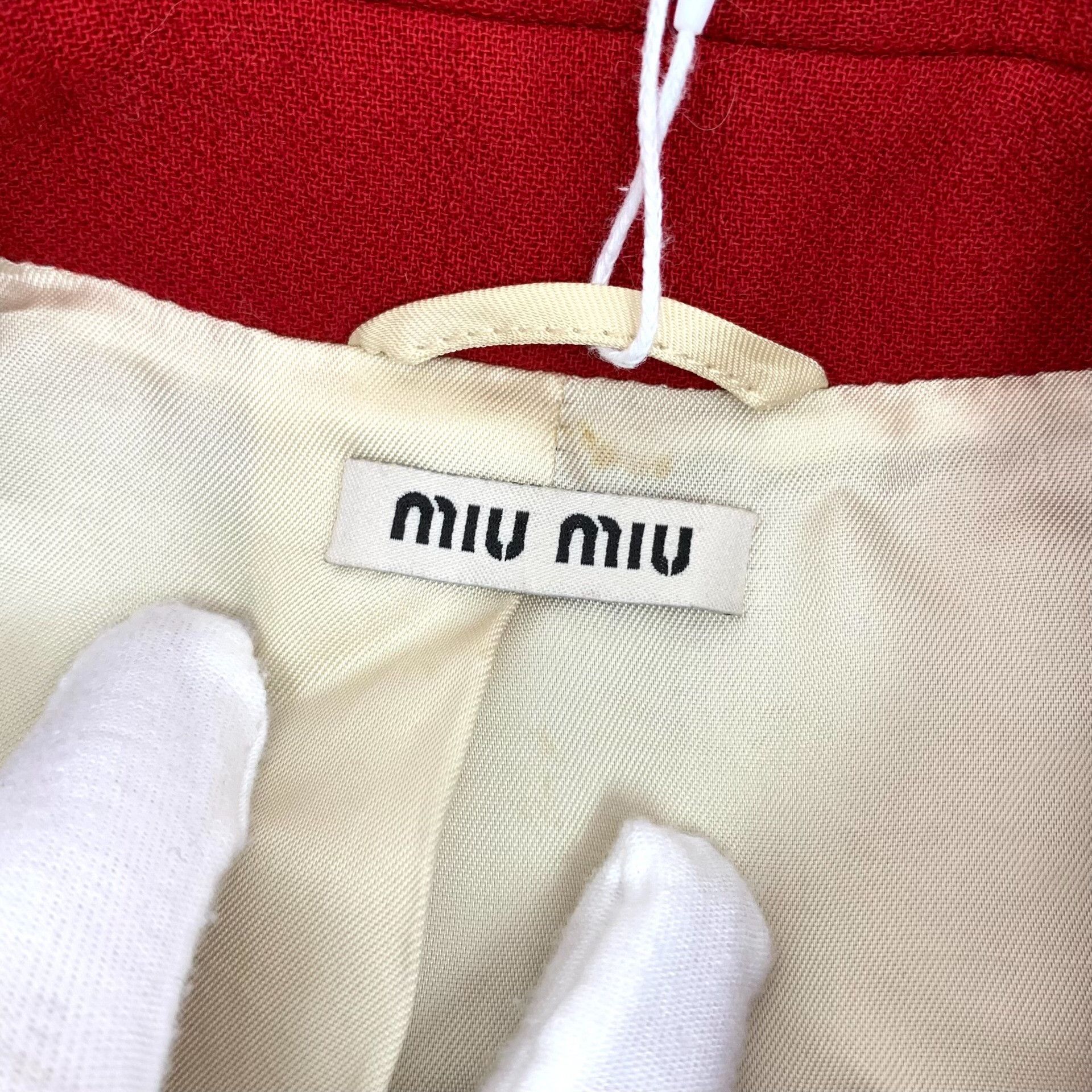Miu Miu Miu Miu Wool Red Coat L Women Size L / US 10 / IT 46 - 8 Thumbnail