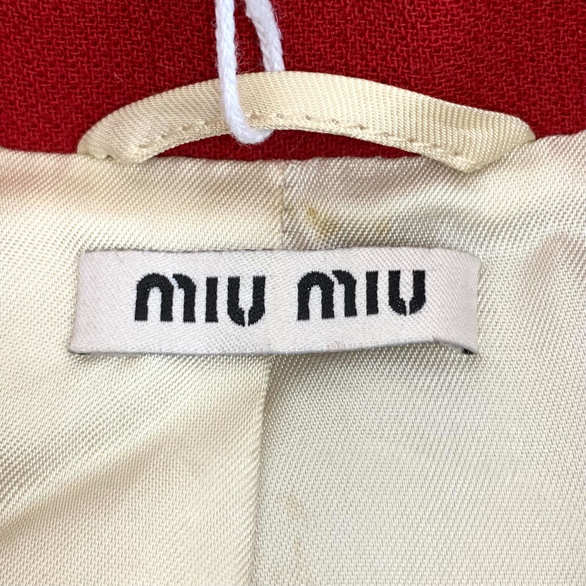Miu Miu Miu Miu Wool Red Coat L Women Size L / US 10 / IT 46 - 5 Thumbnail