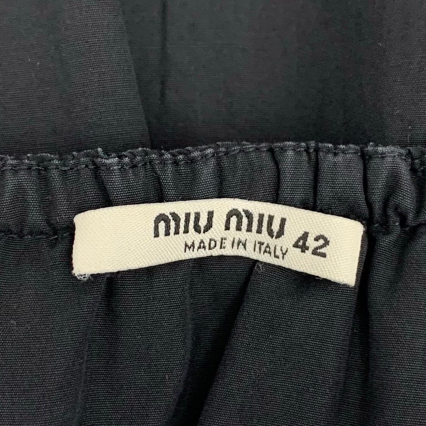 Miu Miu Miu Miu Cotton Black Dress 42 Women Size M / US 6-8 / IT 42-44 - 6 Thumbnail
