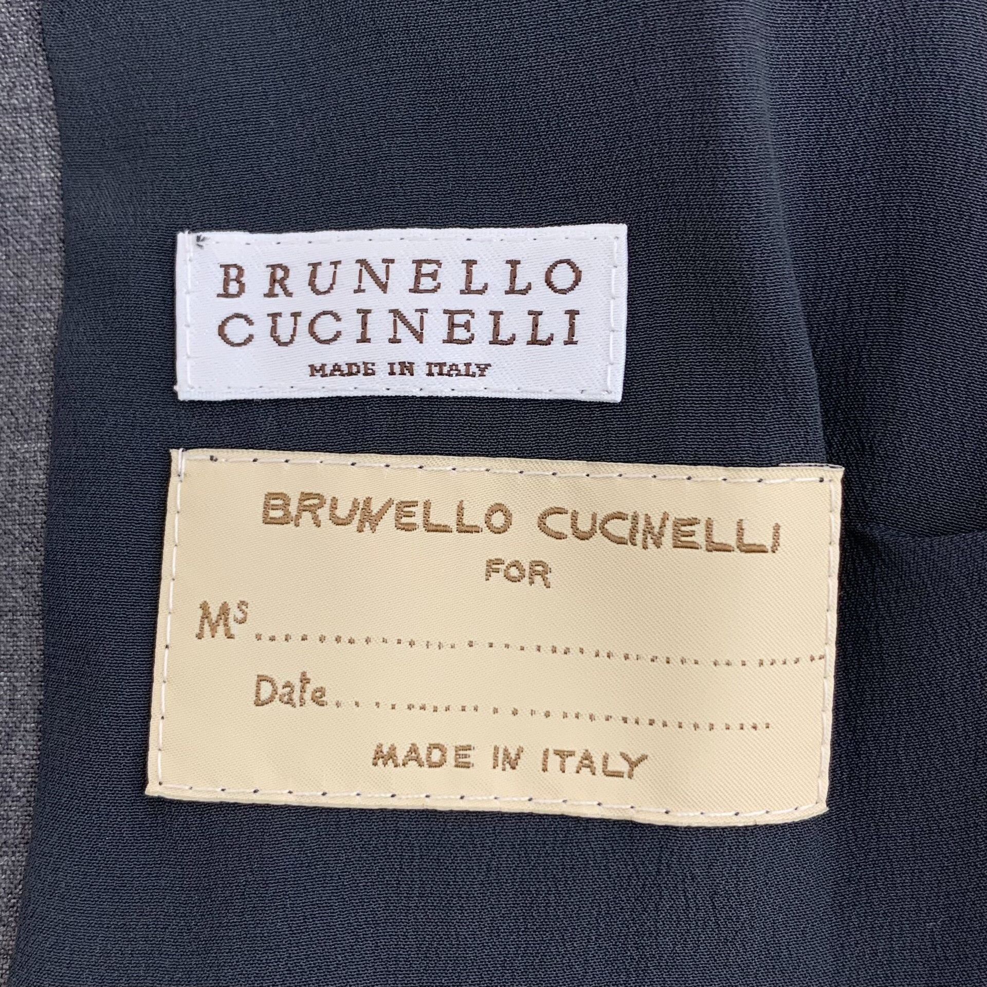 Brunello Cucinelli Brunello Cucinelli Gray Jacket XS Women Size XS / US 0-2 / IT 36-38 - 5 Thumbnail