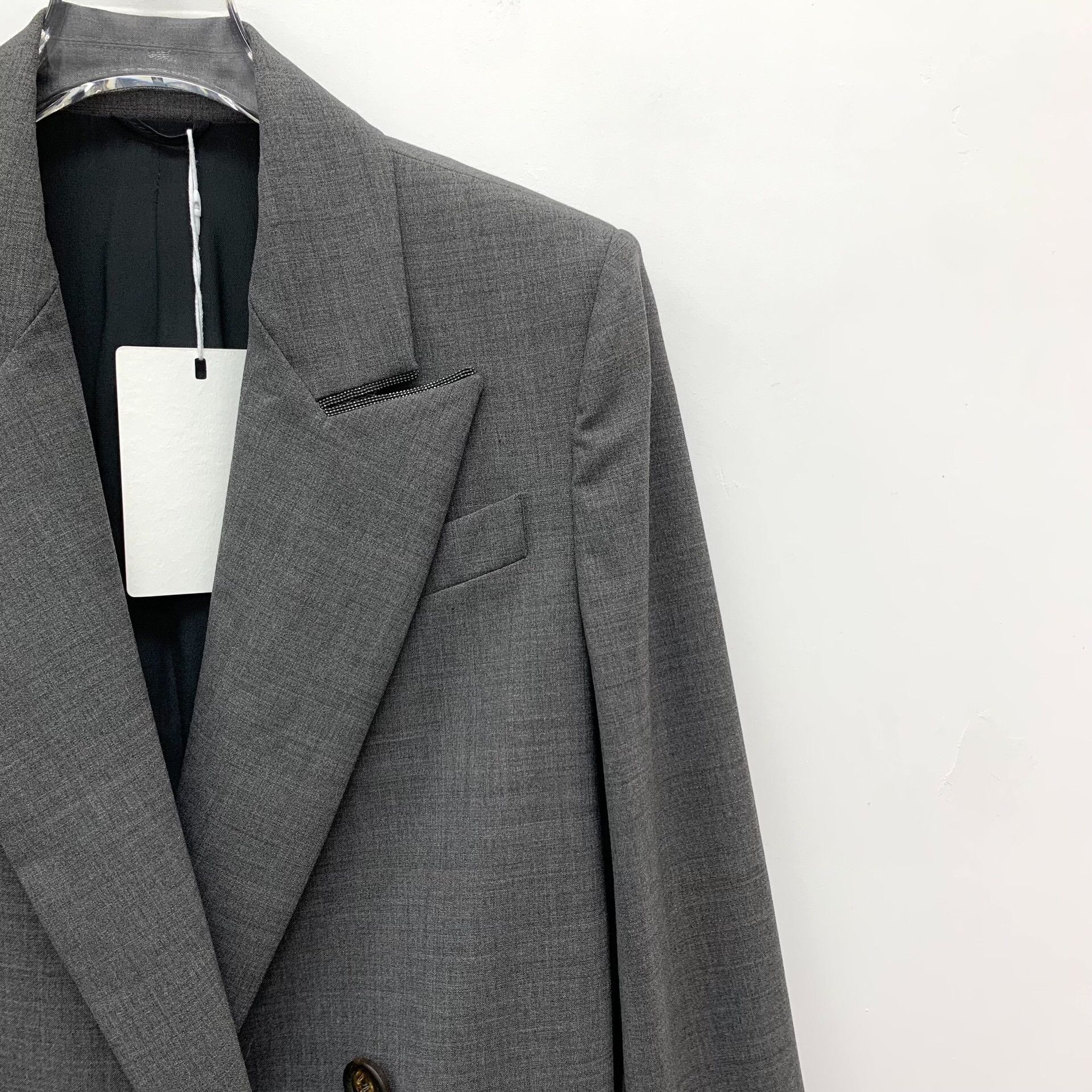 Brunello Cucinelli Brunello Cucinelli Gray Jacket XS Women Size XS / US 0-2 / IT 36-38 - 3 Thumbnail