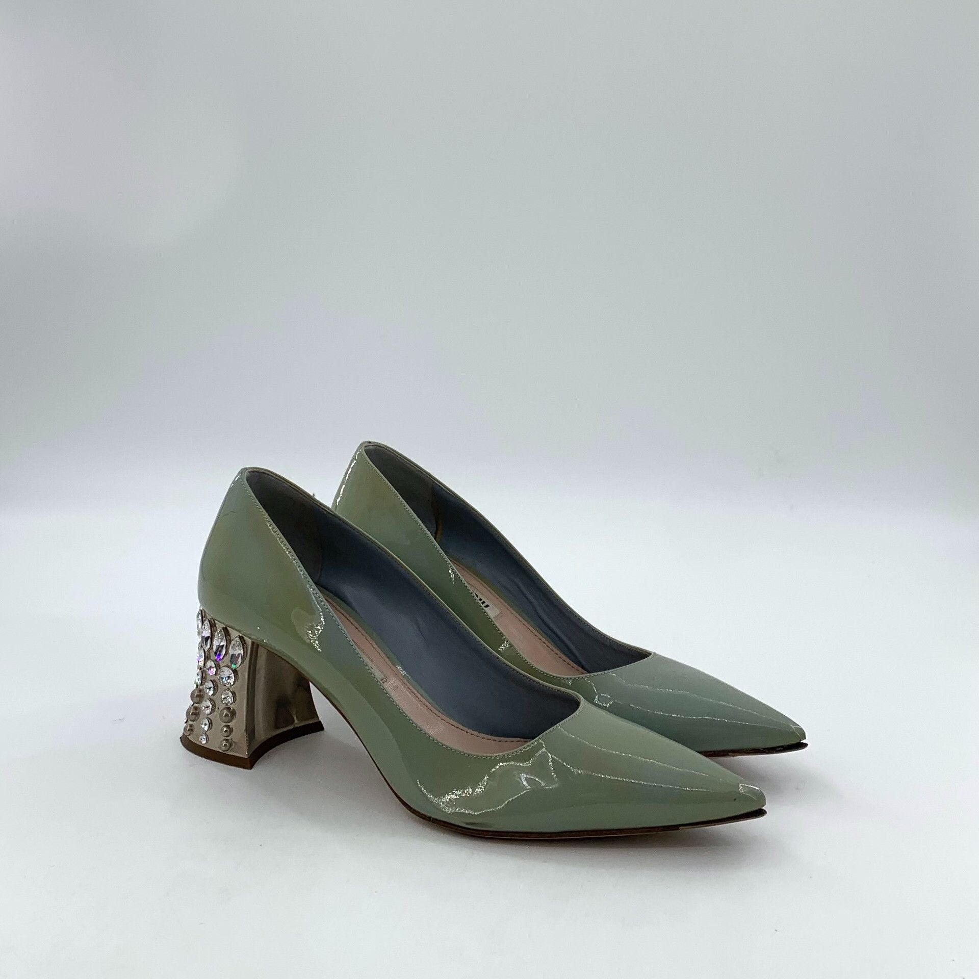 Balenciaga Balenciaga Patent Green Lowtop Sneakers 35 Women Size US 5 / IT 35 - 2 Thumbnail