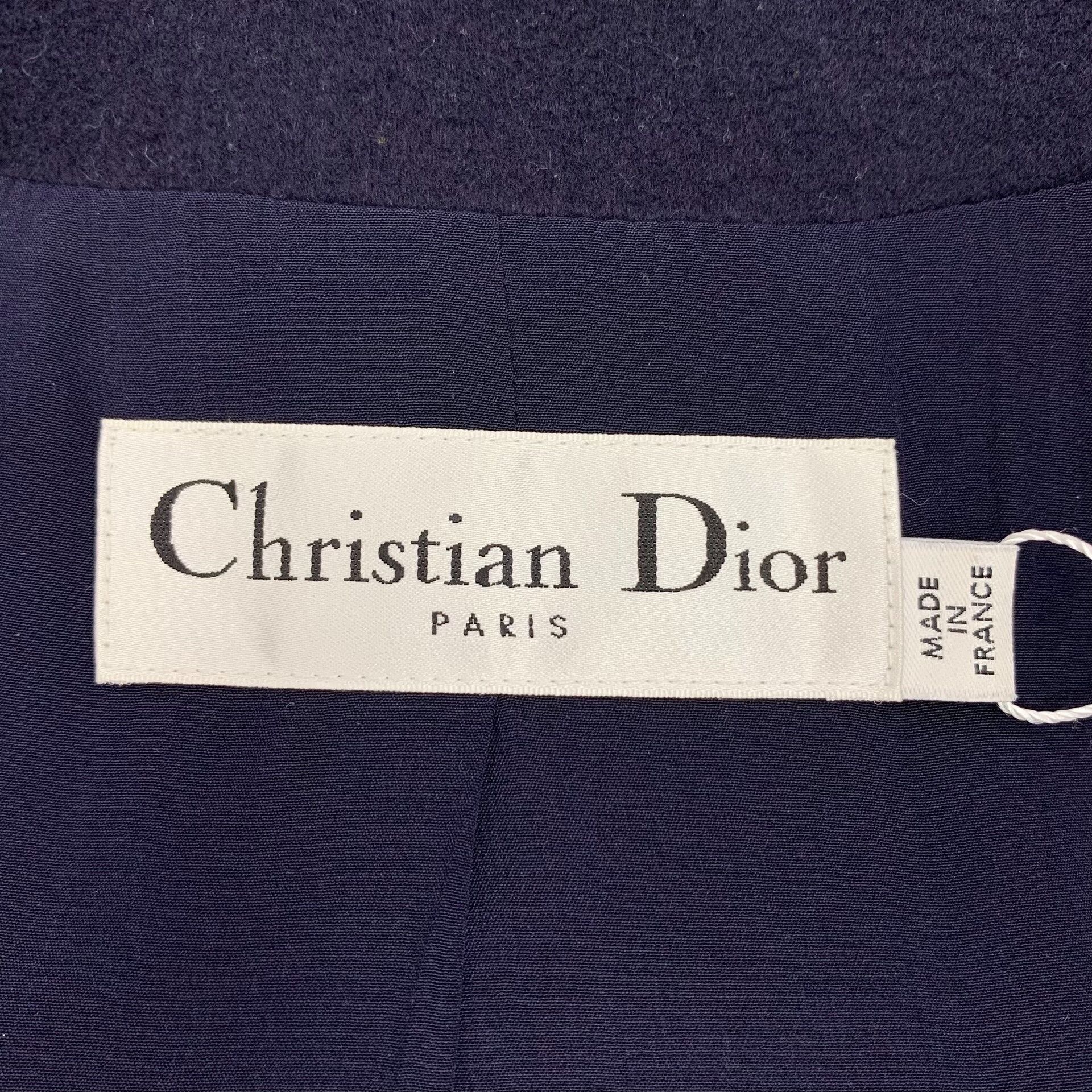 Dior Dior Wool Blue Coat S Women Size S / US 4 / IT 40 - 6 Thumbnail