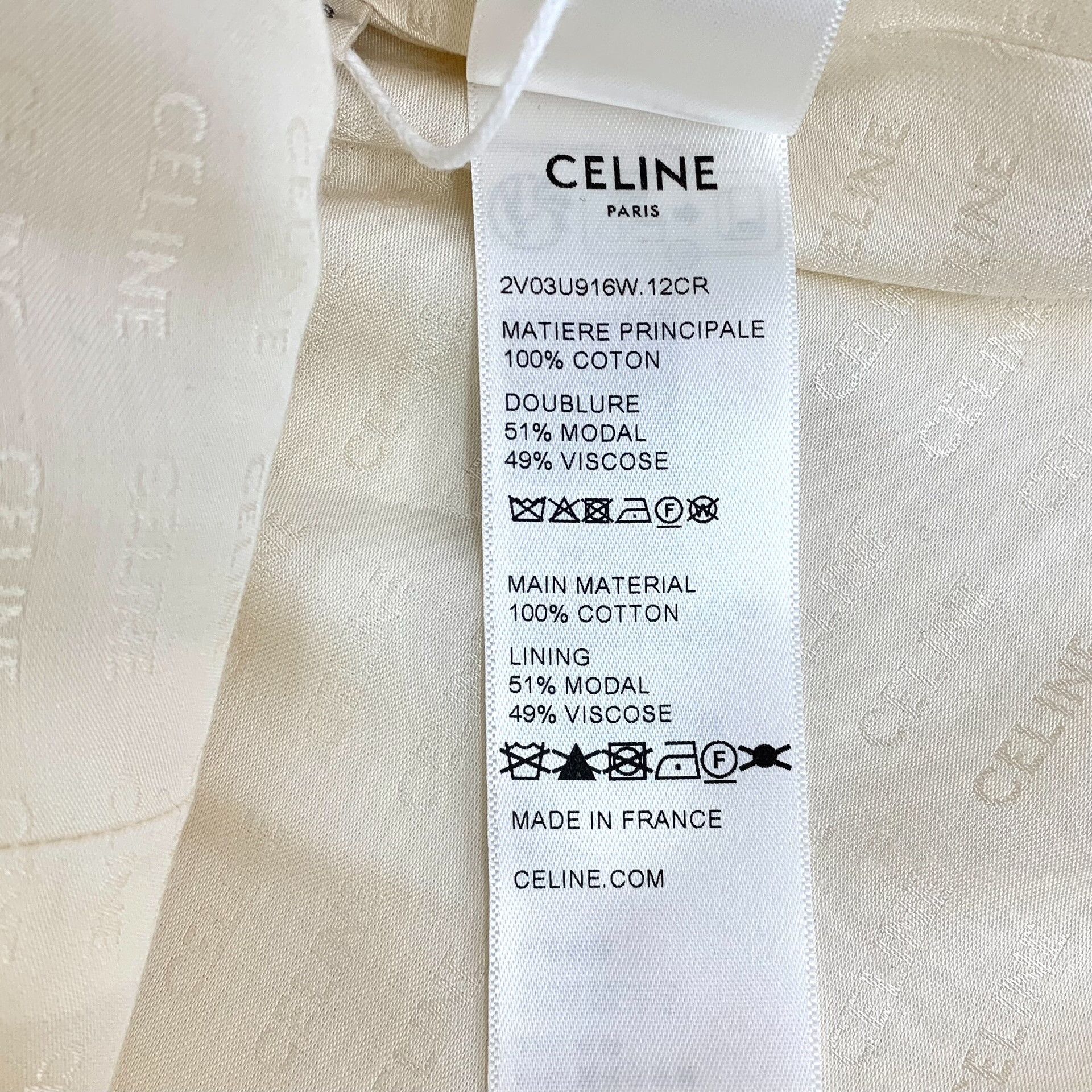 Celine Celine Beige Long Sleeve Shirt M Men Size US M / EU 48-50 / 2 - 8 Thumbnail