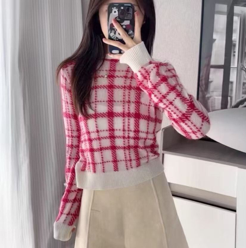 Dior Dior Knit Plaid Multi Sweater S Women Size S / US 4 / IT 40 - 8 Thumbnail