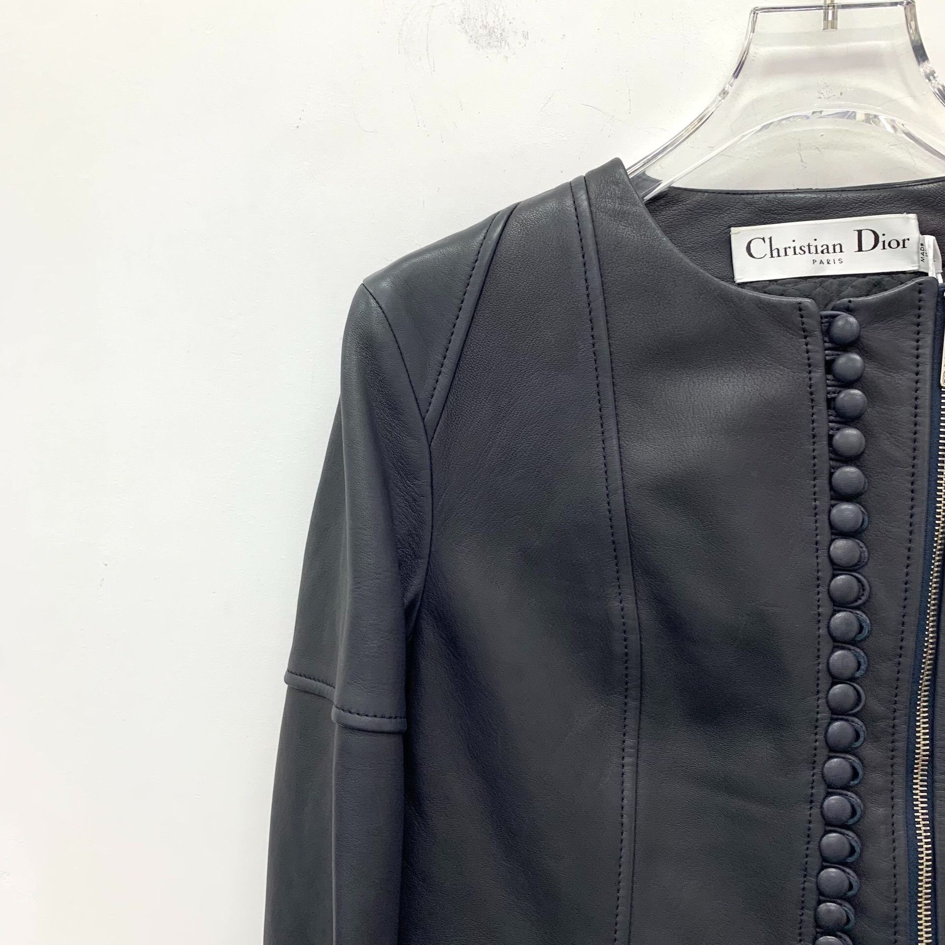 Dior Dior Leather Black Leather Jacket S Women Size S / US 4 / IT 40 - 3 Thumbnail