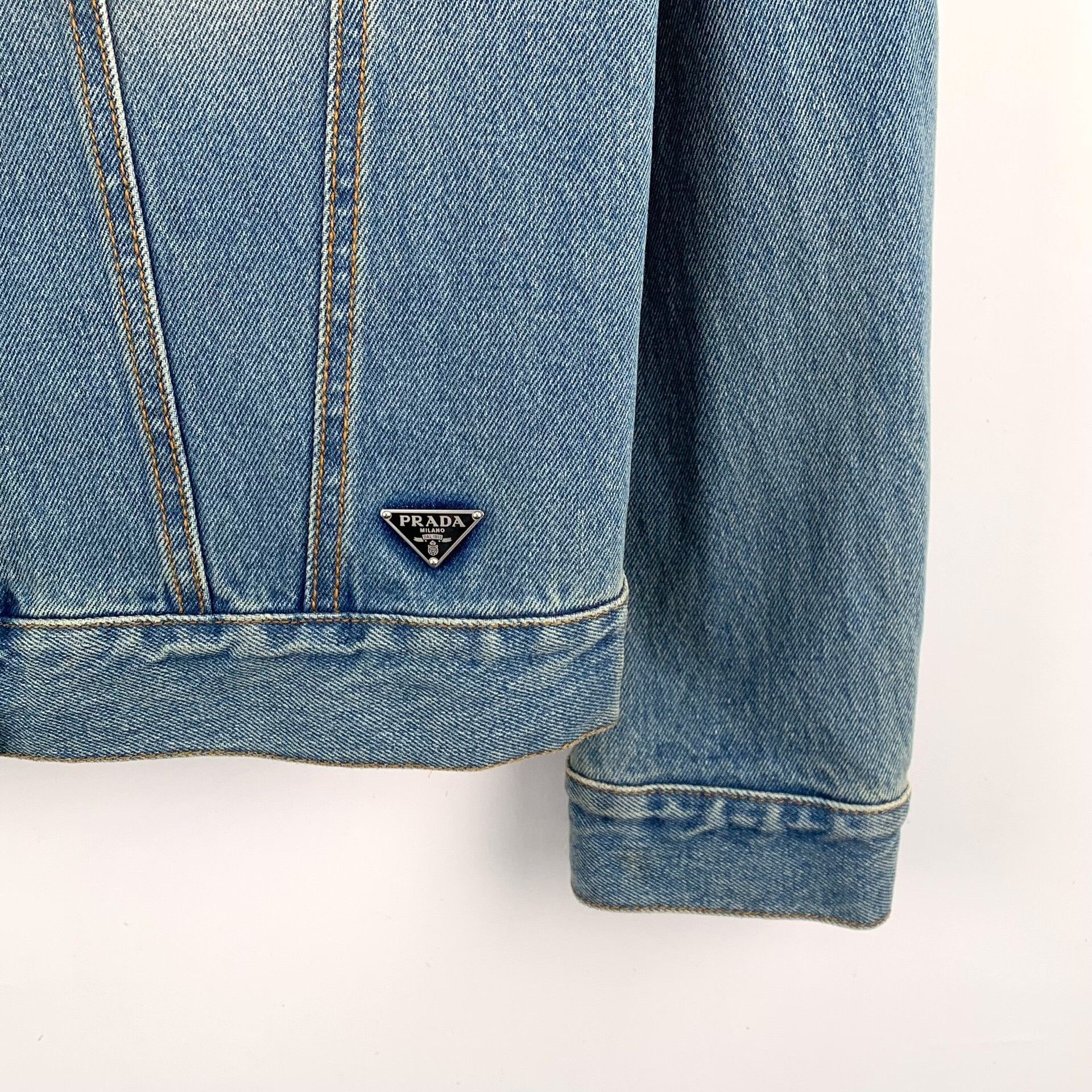 Prada Prada Cotton Blue Light Jacket S Men Size US S / EU 44-46 / 1 - 4 Thumbnail