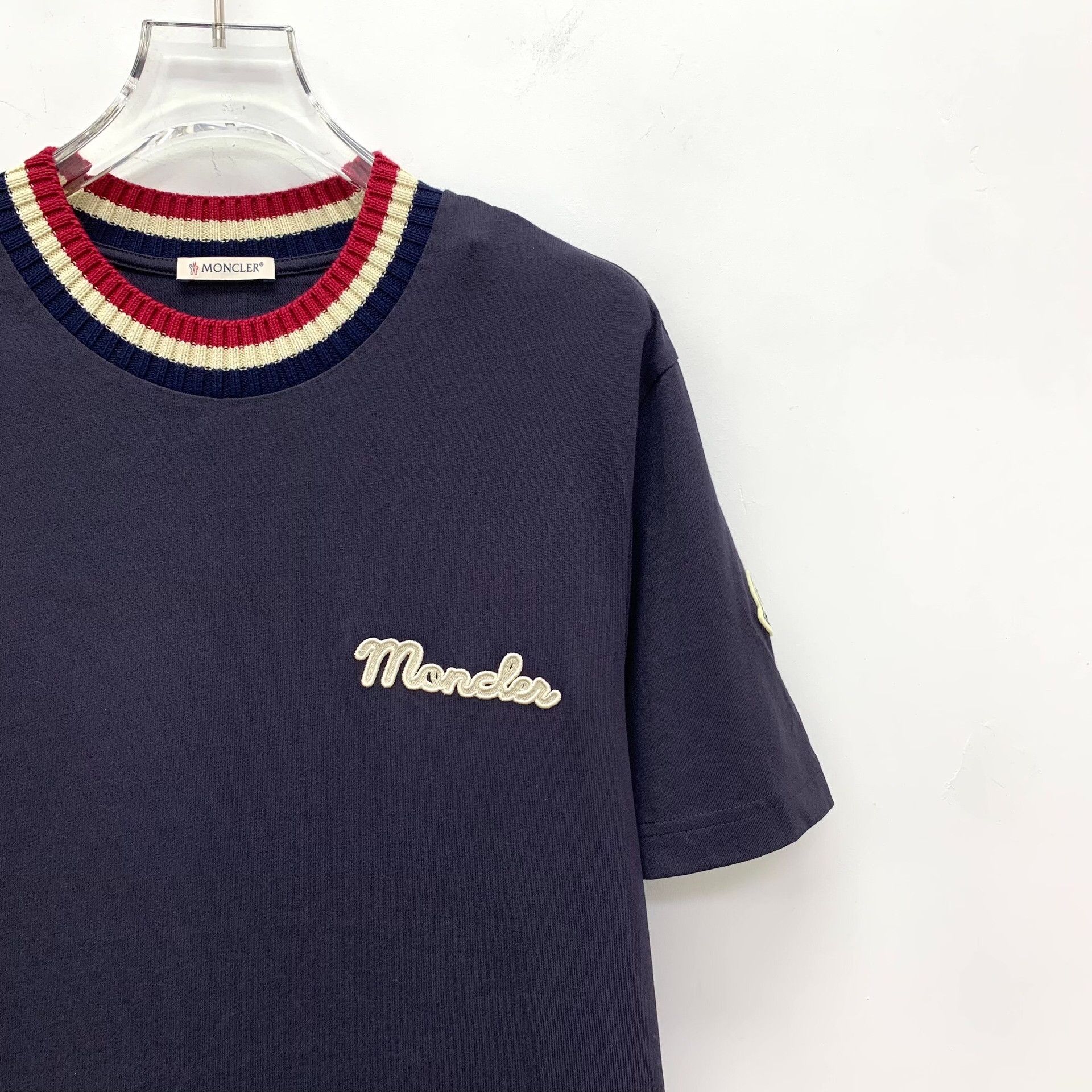 Moncler Moncler Cotton Blue T-Shirt M Women Size M / US 6-8 / IT 42-44 - 3 Thumbnail