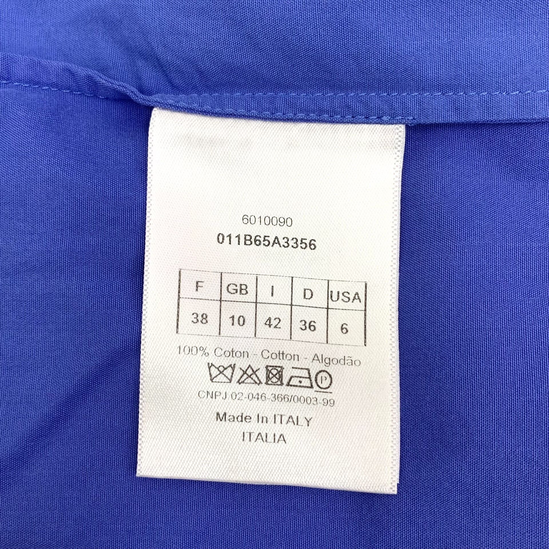 Dior Dior Cotton Embroidered Blue Button Up M Women Size M / US 6-8 / IT 42-44 - 7 Thumbnail