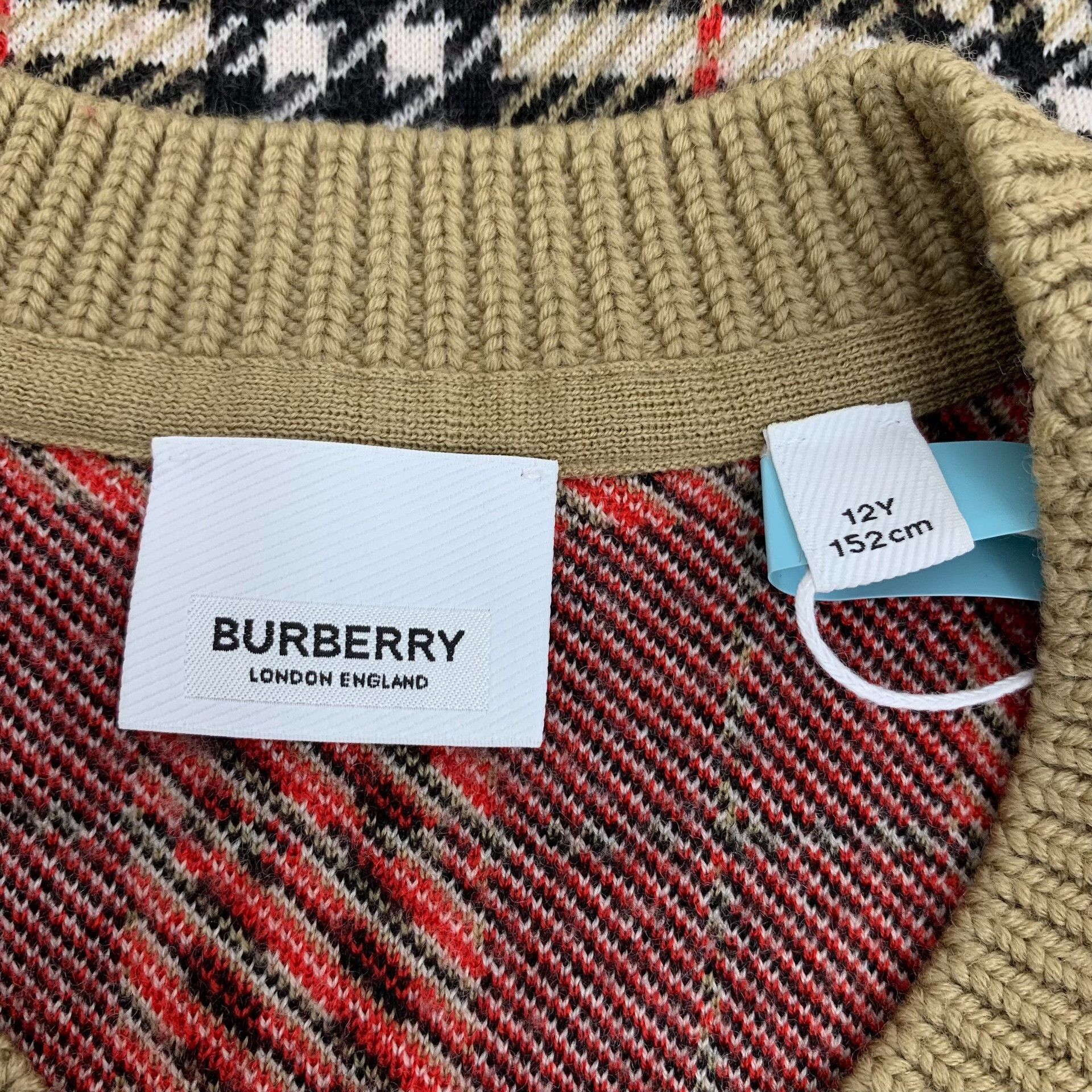 Burberry Burberry Wool Plaid Brown Sweater M Men Size US M / EU 48-50 / 2 - 5 Thumbnail