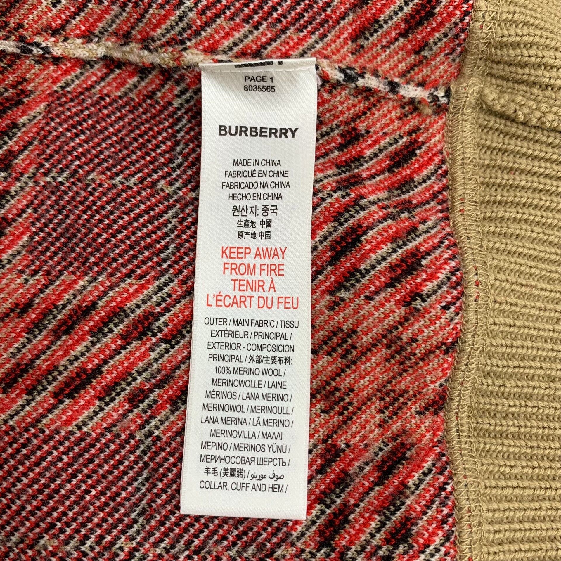Burberry Burberry Wool Plaid Brown Sweater M Men Size US M / EU 48-50 / 2 - 6 Thumbnail