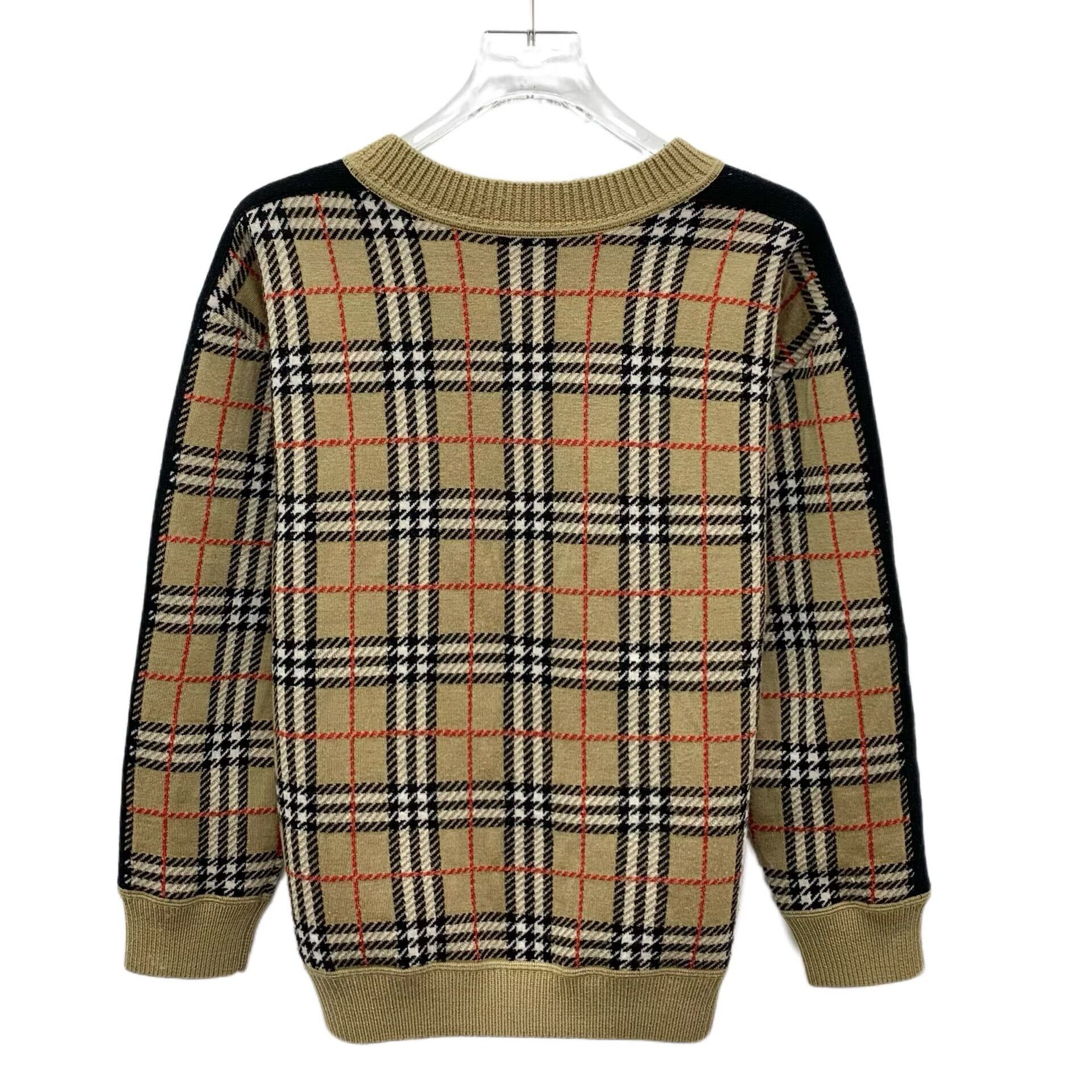 Burberry Burberry Wool Plaid Brown Sweater M Men Size US M / EU 48-50 / 2 - 2 Thumbnail