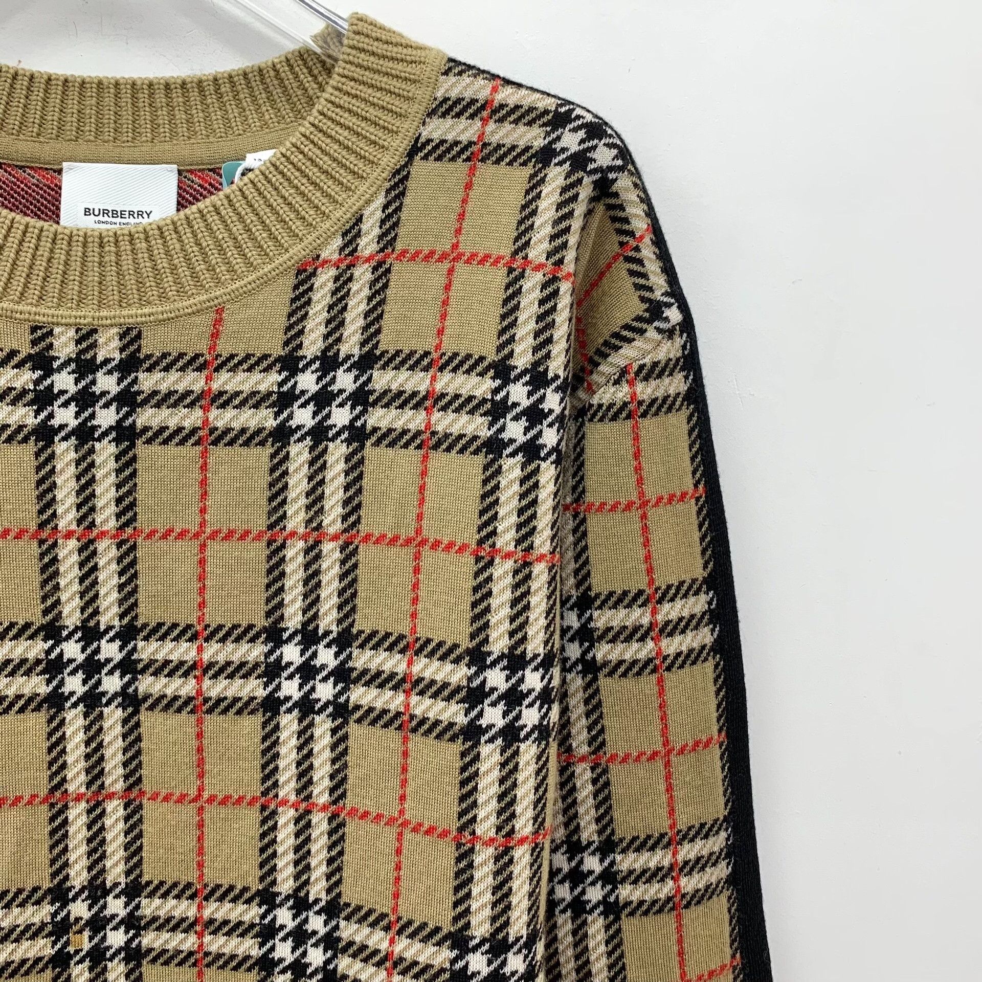 Burberry Burberry Wool Plaid Brown Sweater M Men Size US M / EU 48-50 / 2 - 3 Thumbnail