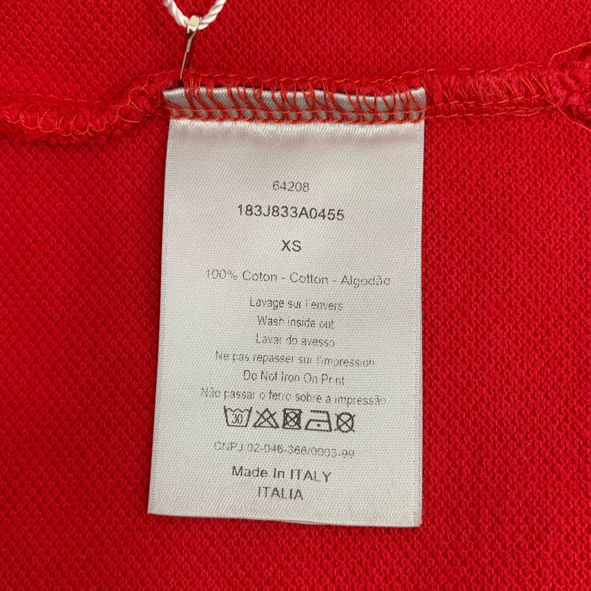 Dior Dior Cotton Embroidered Red Polo XS Men Size US XS / EU 42 / 0 - 6 Thumbnail
