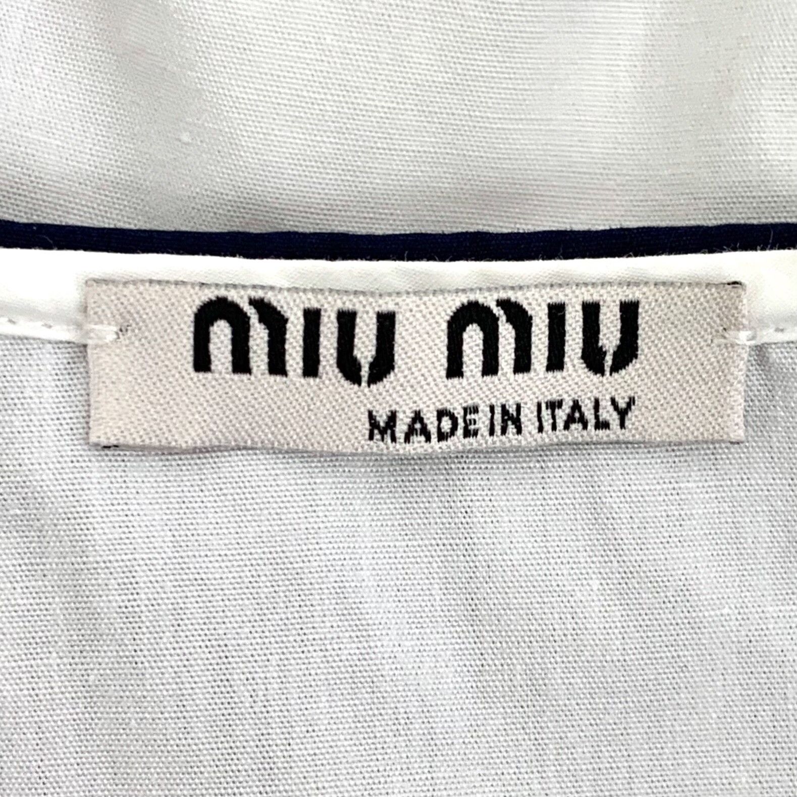 Miu Miu Miu Miu Cotton White Button Up S Women Size S / US 4 / IT 40 - 5 Thumbnail