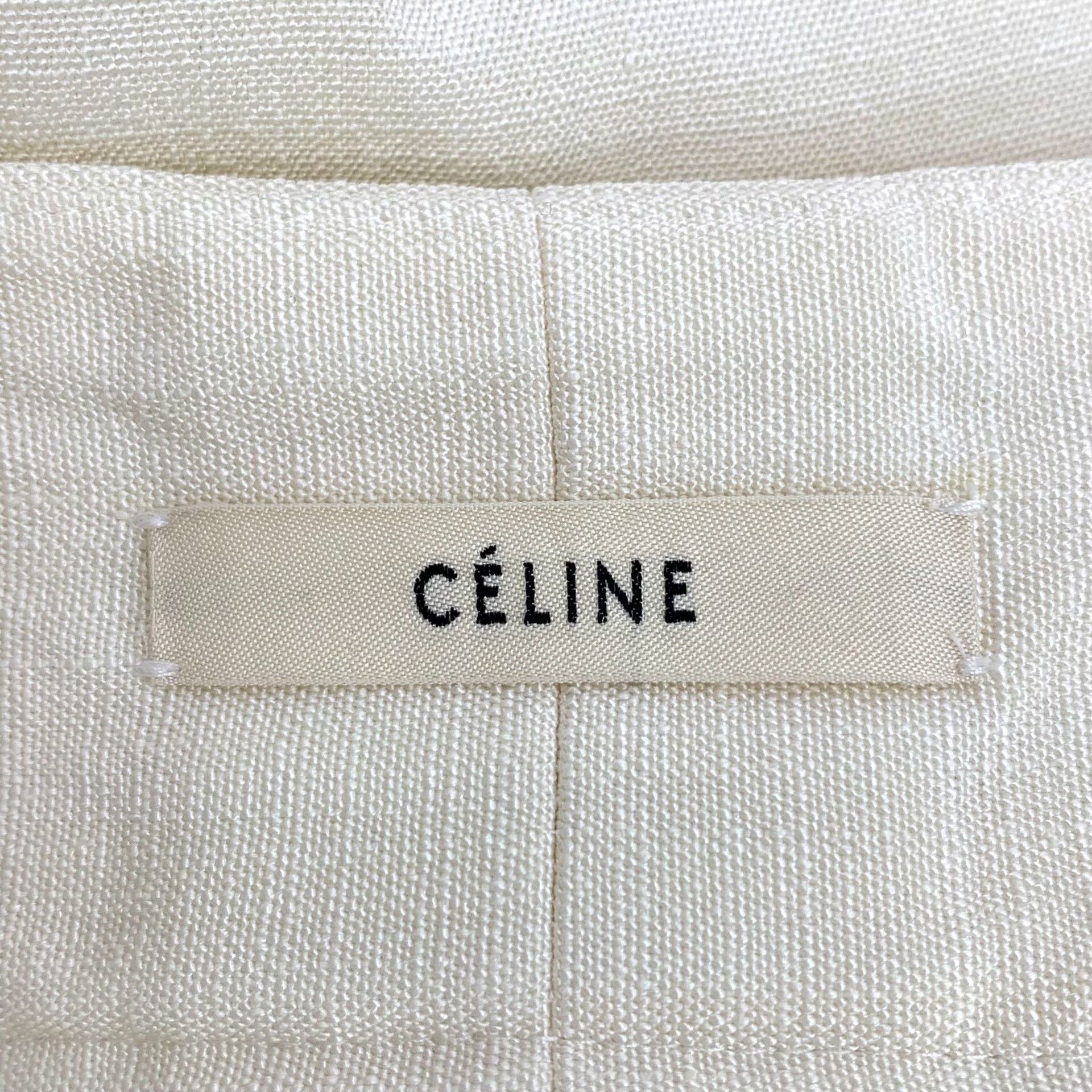 Celine Celine Casual White Pants XS Women Size 24" / US 00 / IT 34 - 6 Thumbnail