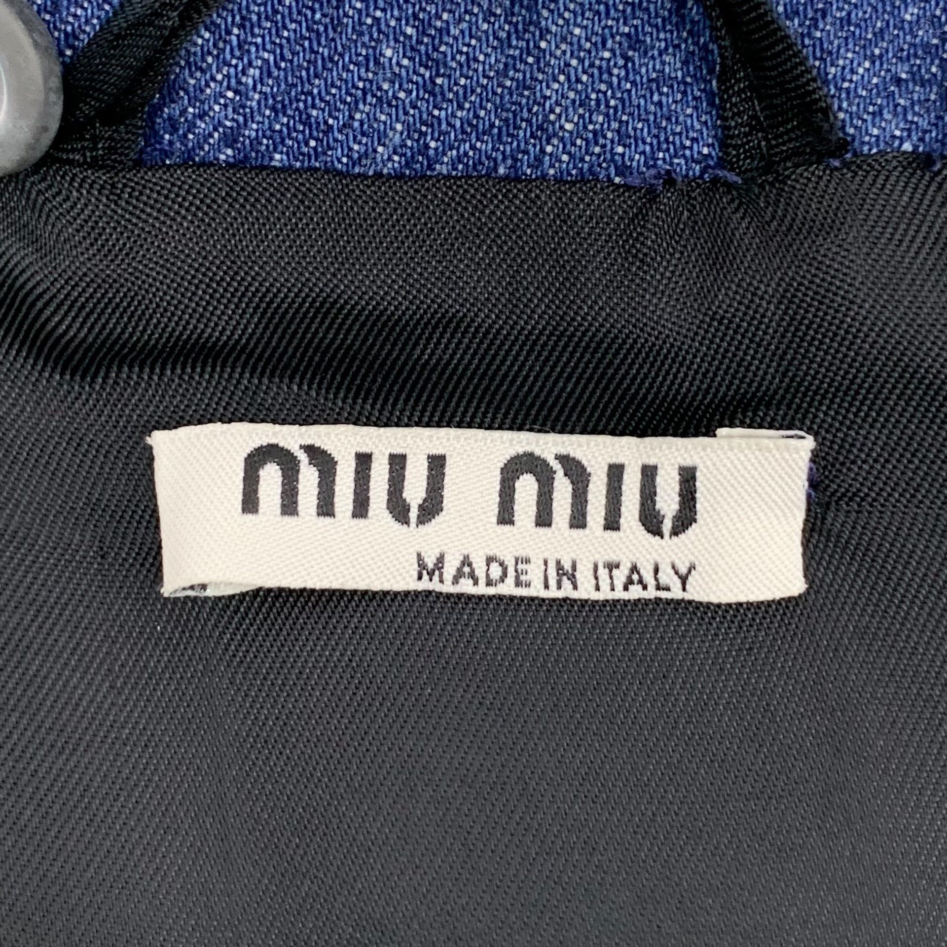 Miu Miu Miu Miu Cotton Blue Jacket M Women Size M / US 6-8 / IT 42-44 - 5 Thumbnail