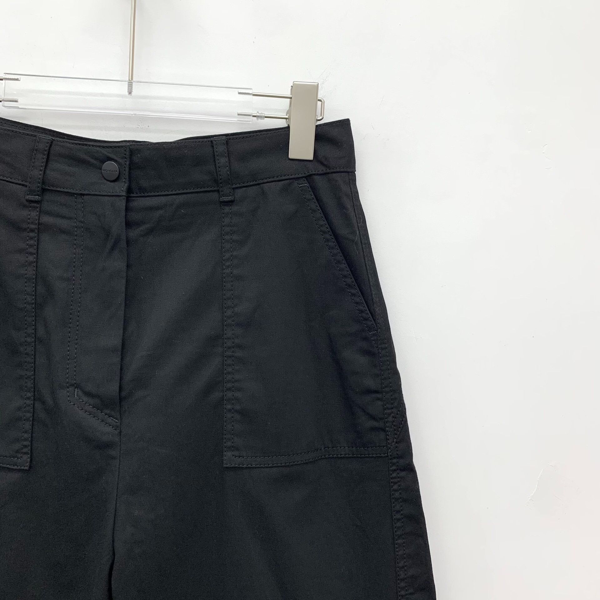 Moncler Moncler Cotton Black Pants 23 Women Size 23" - 3 Thumbnail