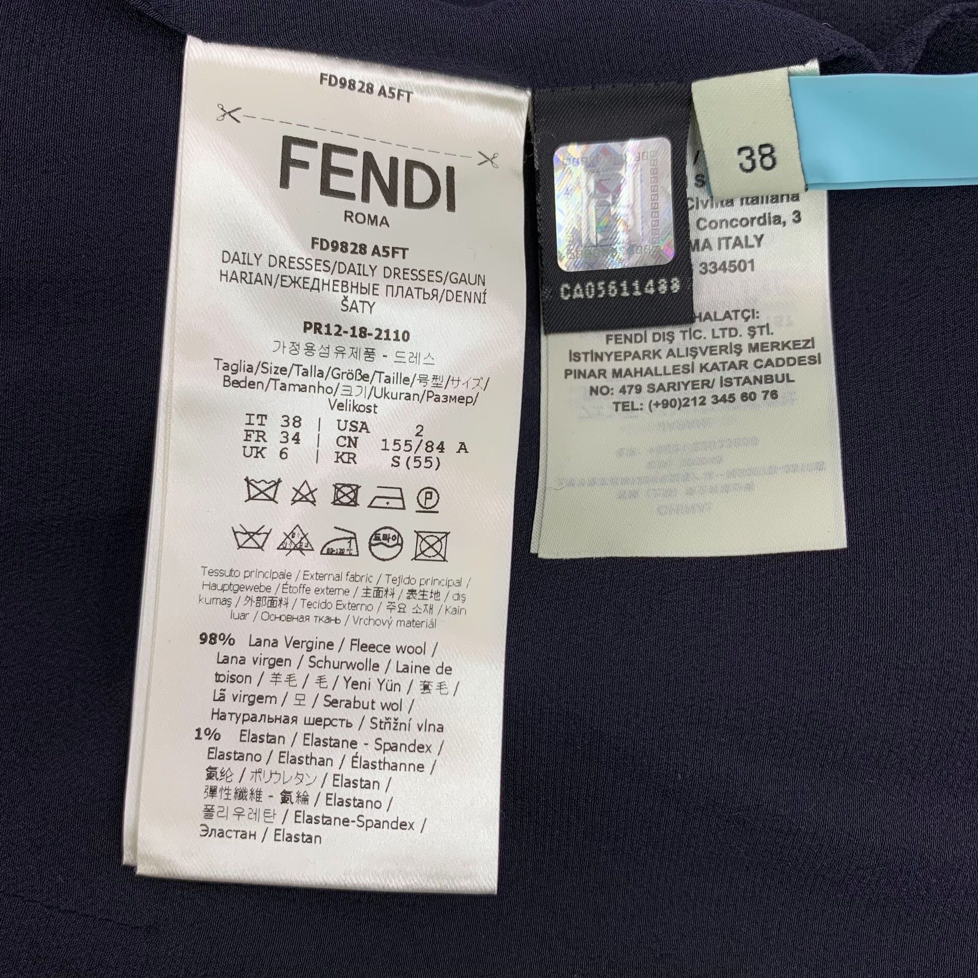 Fendi Fendi Wool Multi Dress M Women Size M / US 6-8 / IT 42-44 - 7 Thumbnail