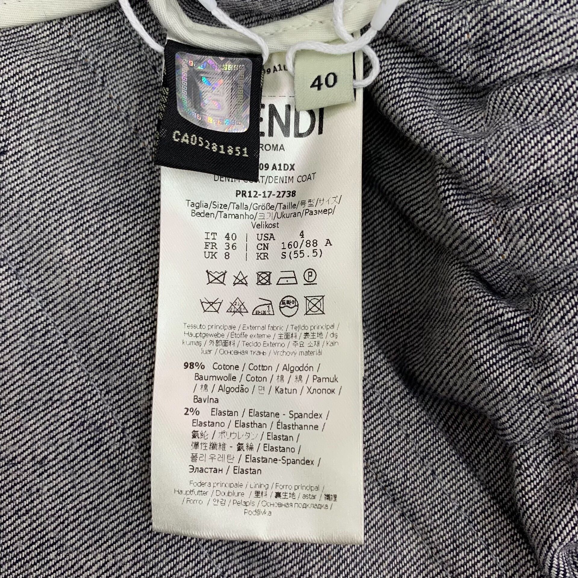 Fendi Fendi Cotton Blue Jacket L Women Size L / US 10 / IT 46 - 6 Thumbnail