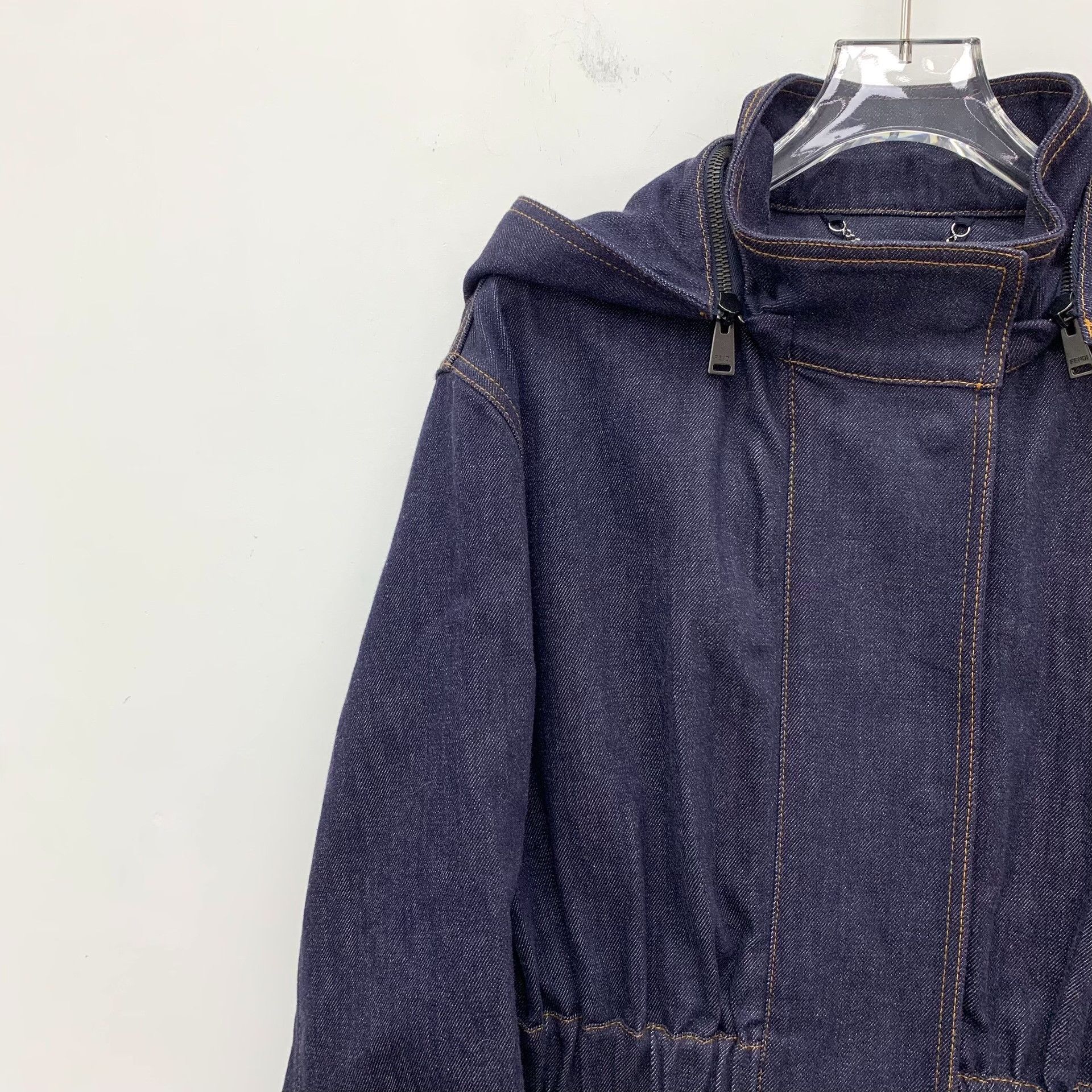 Fendi Fendi Cotton Blue Jacket L Women Size L / US 10 / IT 46 - 3 Thumbnail