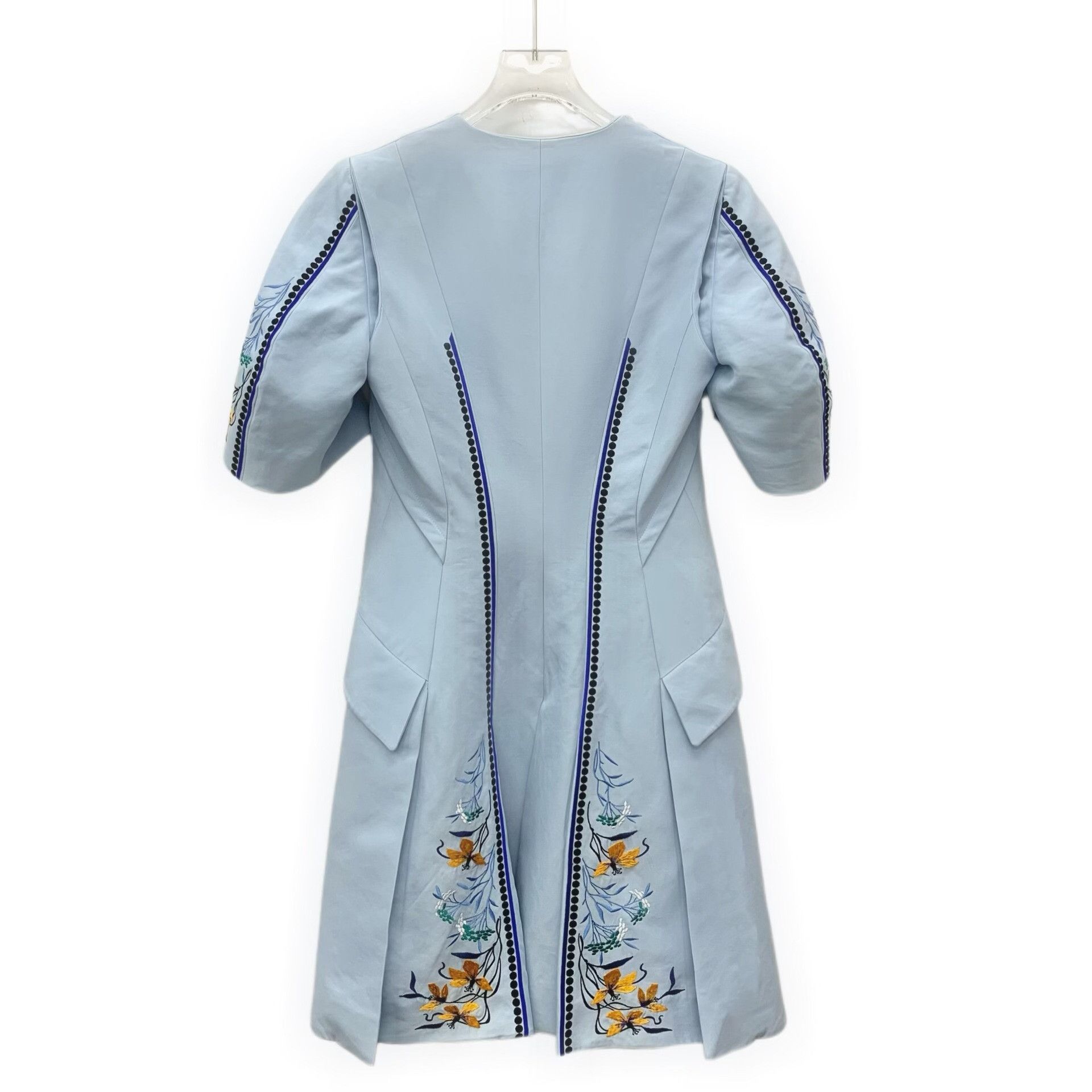 Dior Dior Cotton Embroidered Blue Jacket XS Women Size XS / US 0-2 / IT 36-38 - 2 Thumbnail