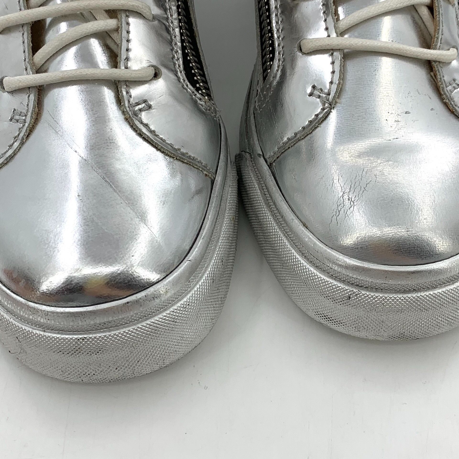 Giuseppe Zanotti Giuseppe Zanotti Silver Hitop Sneakers 41 Men Size US 8.5 / EU 41-42 - 9 Thumbnail