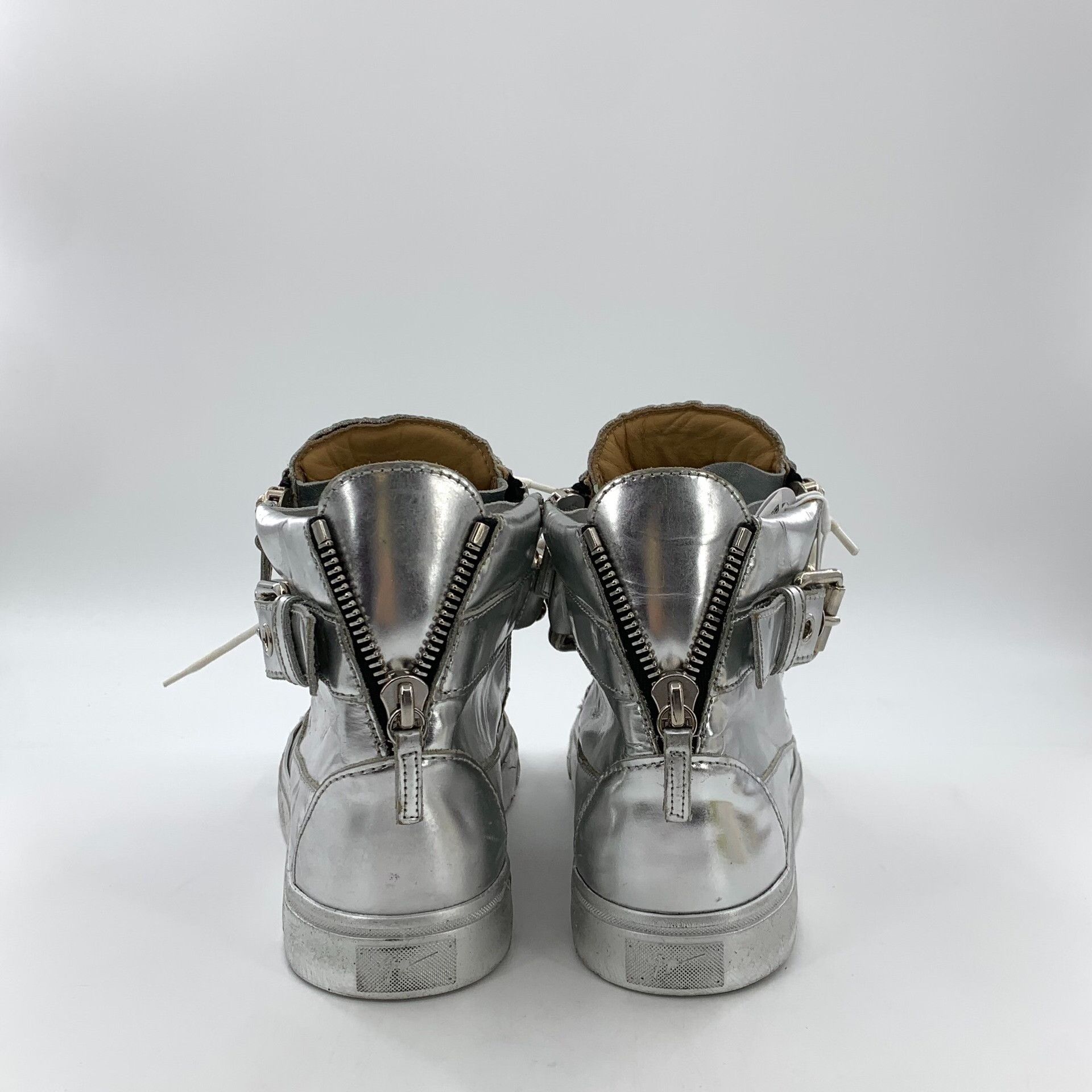 Giuseppe Zanotti Giuseppe Zanotti Silver Hitop Sneakers 41 Men Size US 8.5 / EU 41-42 - 4 Thumbnail