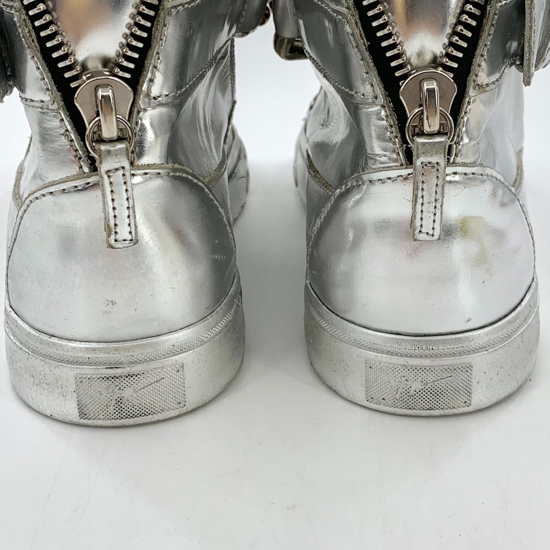 Giuseppe Zanotti Giuseppe Zanotti Silver Hitop Sneakers 41 Men Size US 8.5 / EU 41-42 - 8 Thumbnail