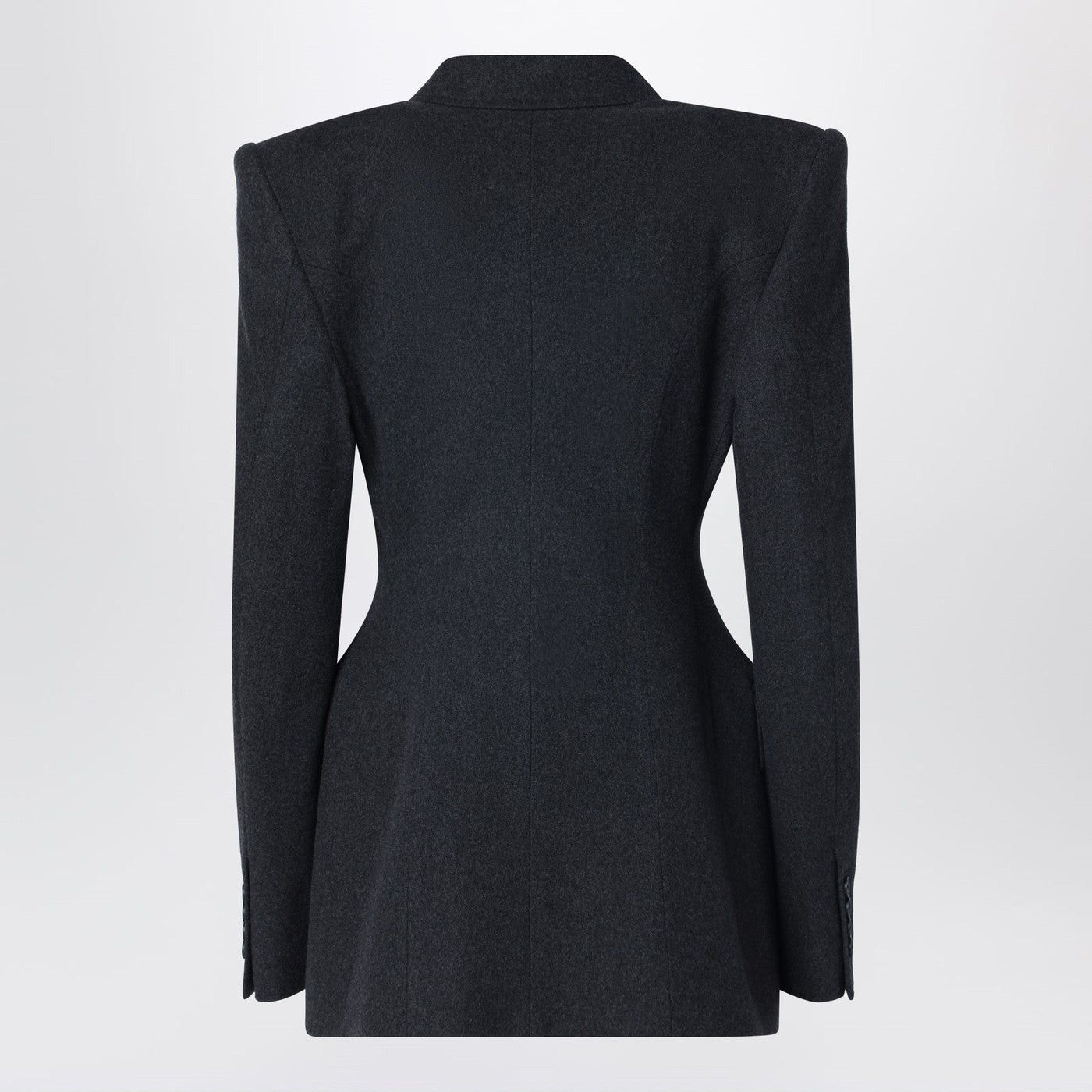 Balenciaga Balenciaga Grey Double-Breasted Cashmere Jacket Size M / US 6-8 / IT 42-44 - 2 Thumbnail