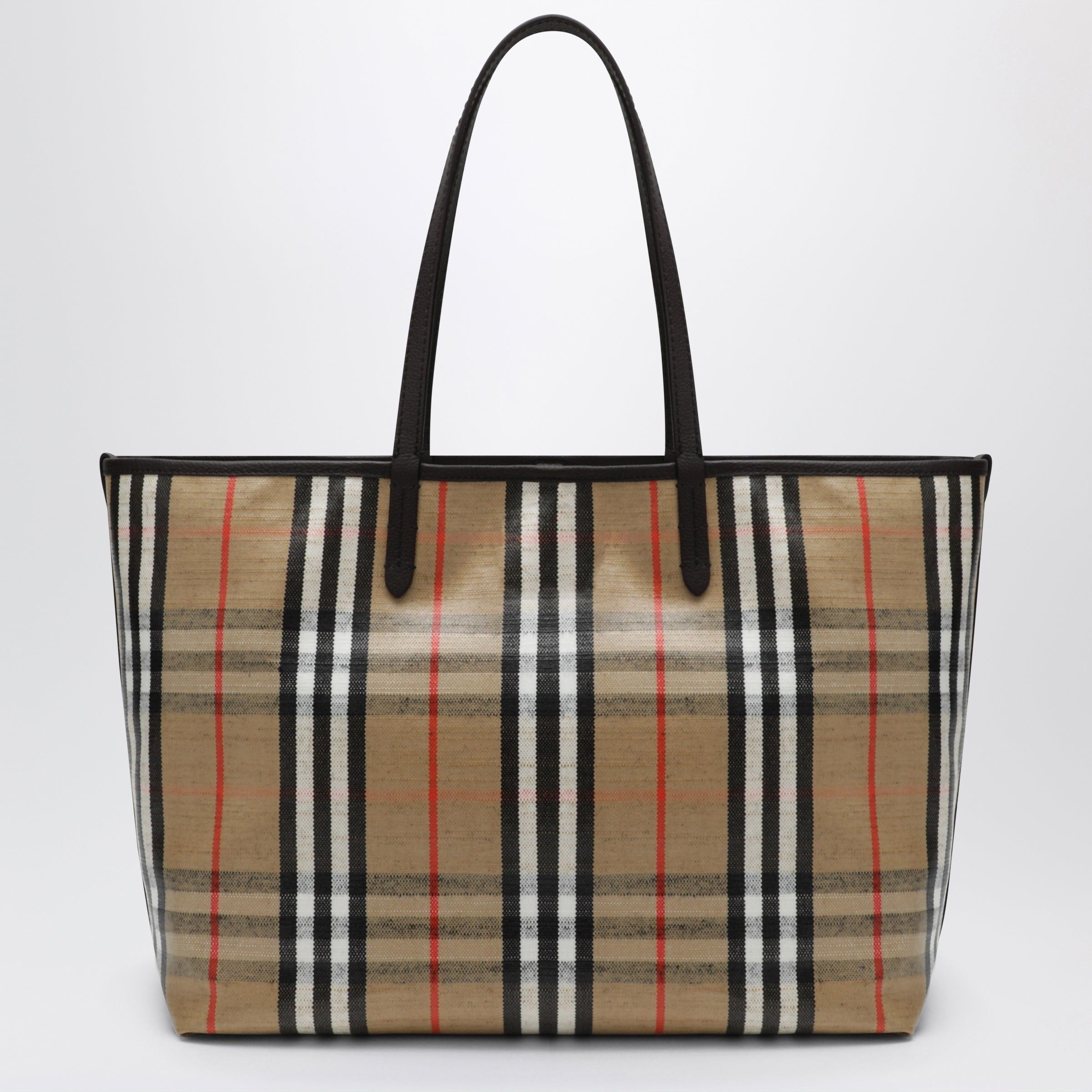 Burberry Burberry Medium Highlands Tote Bag In Check Pattern Size ONE SIZE - 2 Thumbnail