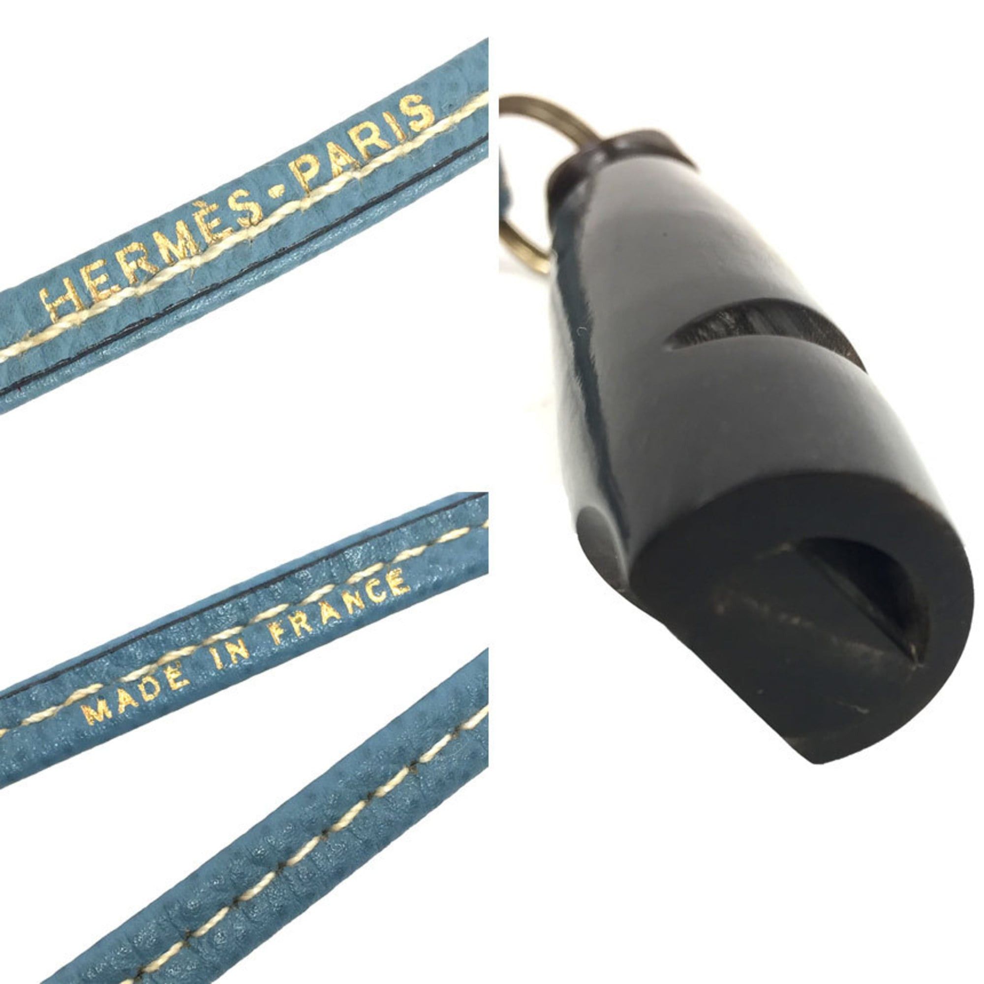 Hermes Hermes Siffler Ultrasonic Whistle, Dog Necklace Pendant, Blue Jean x Wood Size ONE SIZE - 3 Thumbnail