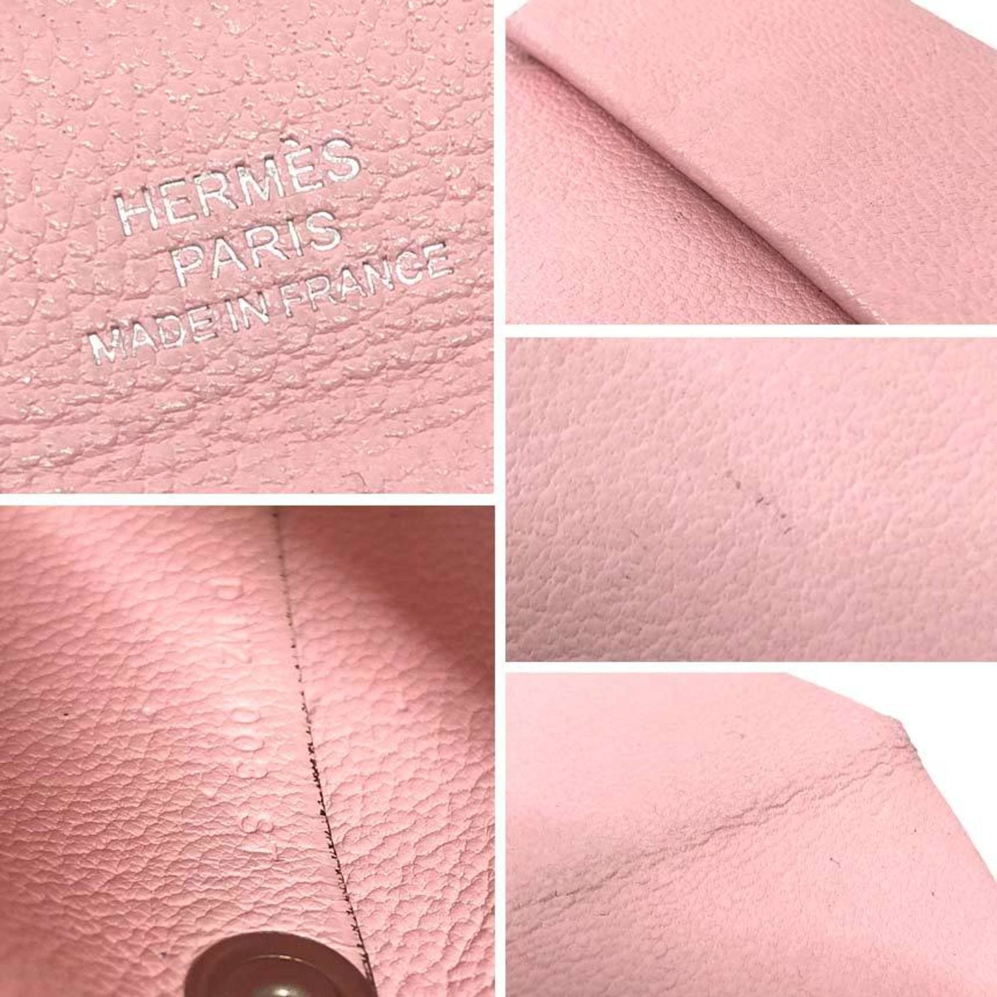 Hermes Hermes Bastia Coin Case PORTE-MONNAIE BASTIA Purse Rose Sakura Pink D Stamp Wallet Size ONE SIZE - 3 Thumbnail