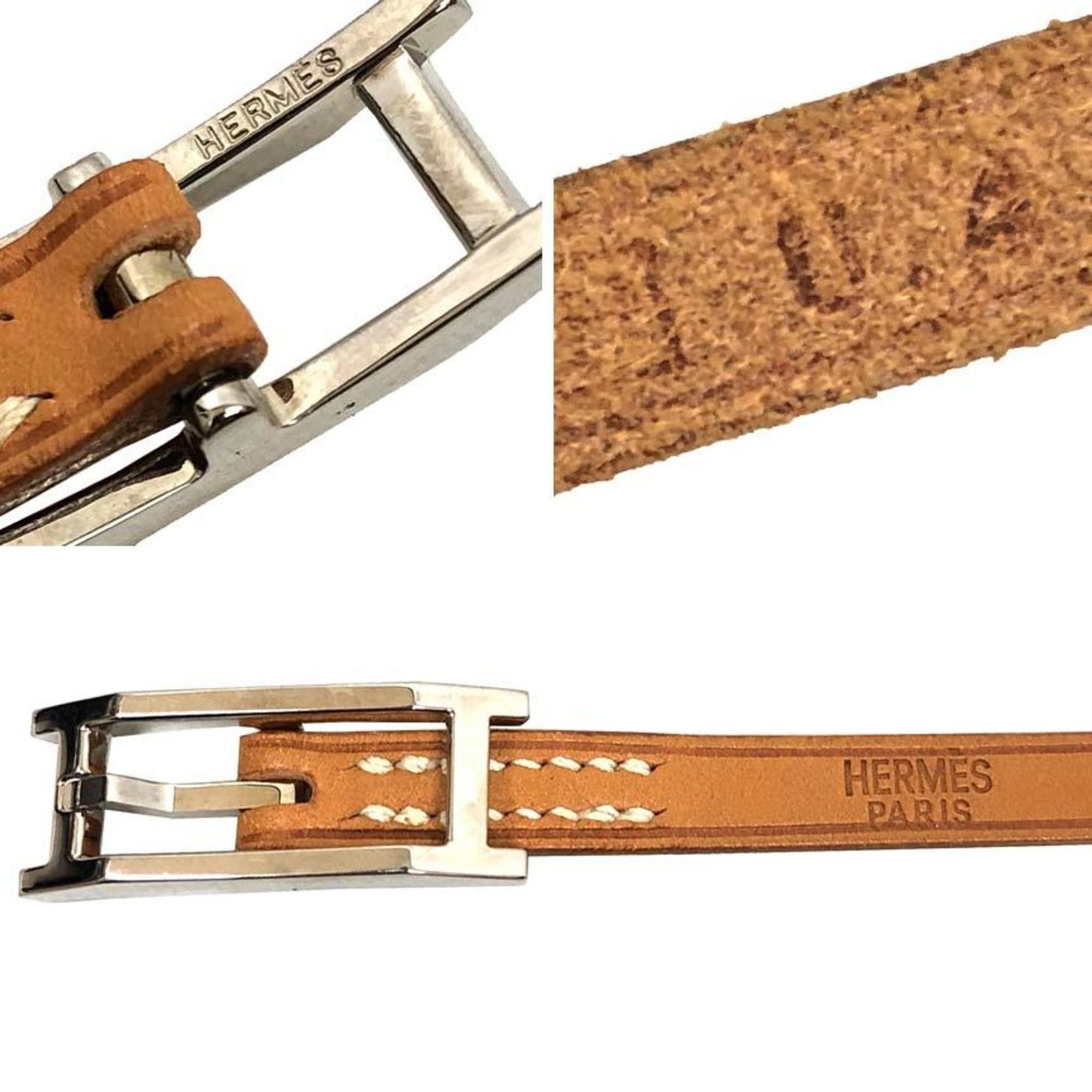 Hermes Hermes Api3 Leather Bracelet, Triple Strand Choker Necklace, Camel Brown, Unisex, Men's & Women's Bracelet Size ONE SIZE - 3 Thumbnail