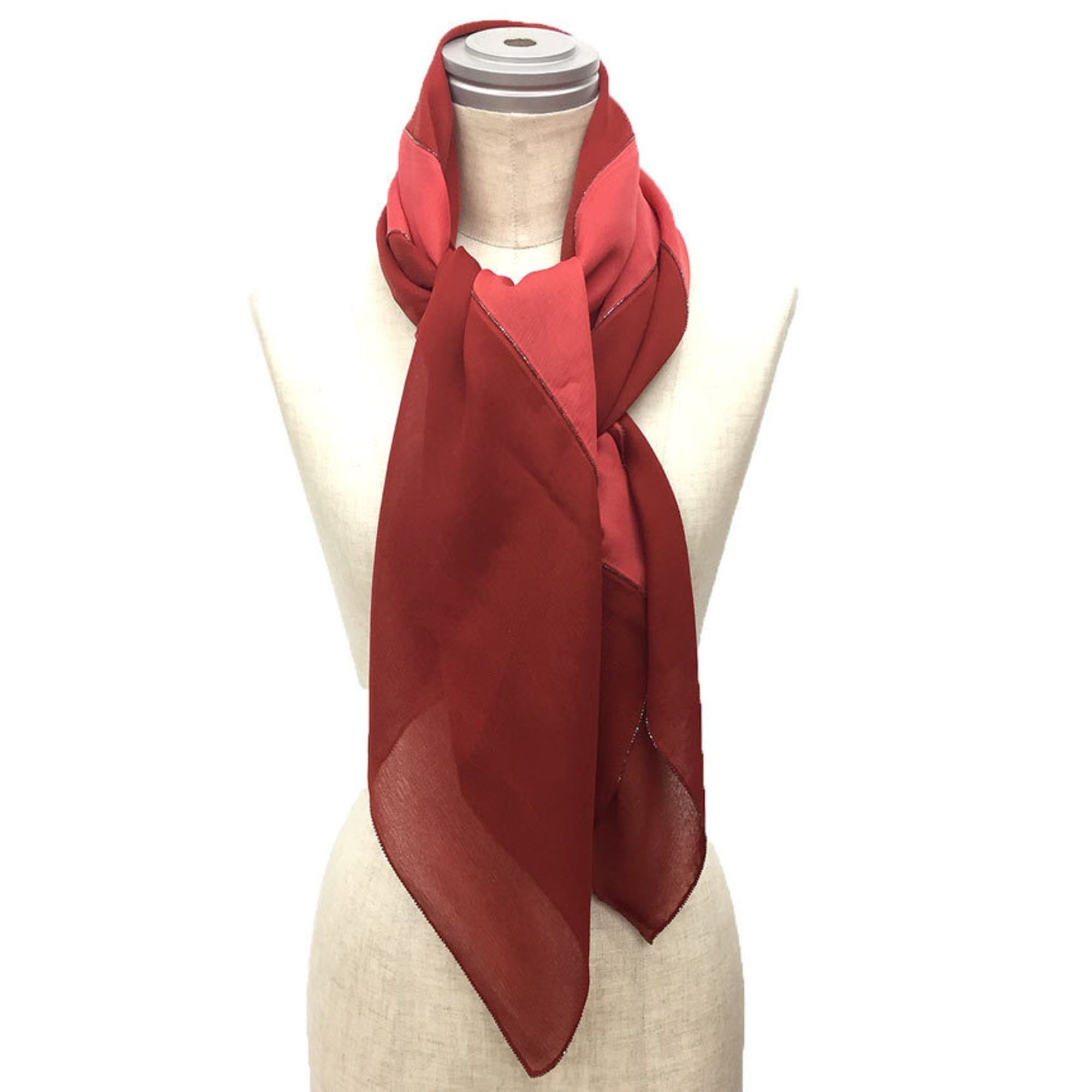 Hermes HERMES scarf/muffler, Carre 90, muslin, H, stole, silk, beads, embroidery. Size ONE SIZE - 2 Thumbnail