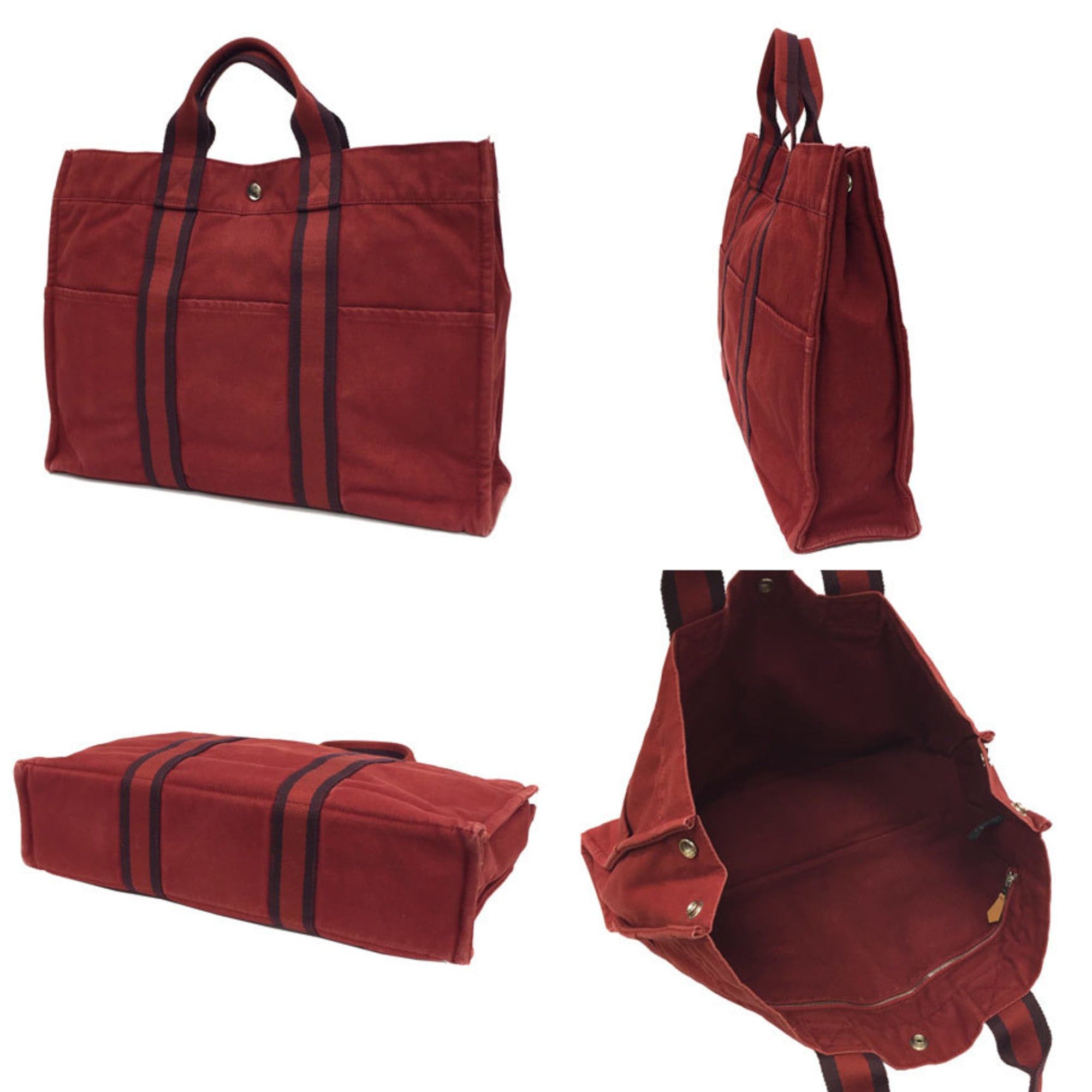 Hermes Hermes Fourre-Tout MM Tote Bag Handbag Red Size ONE SIZE - 2 Thumbnail