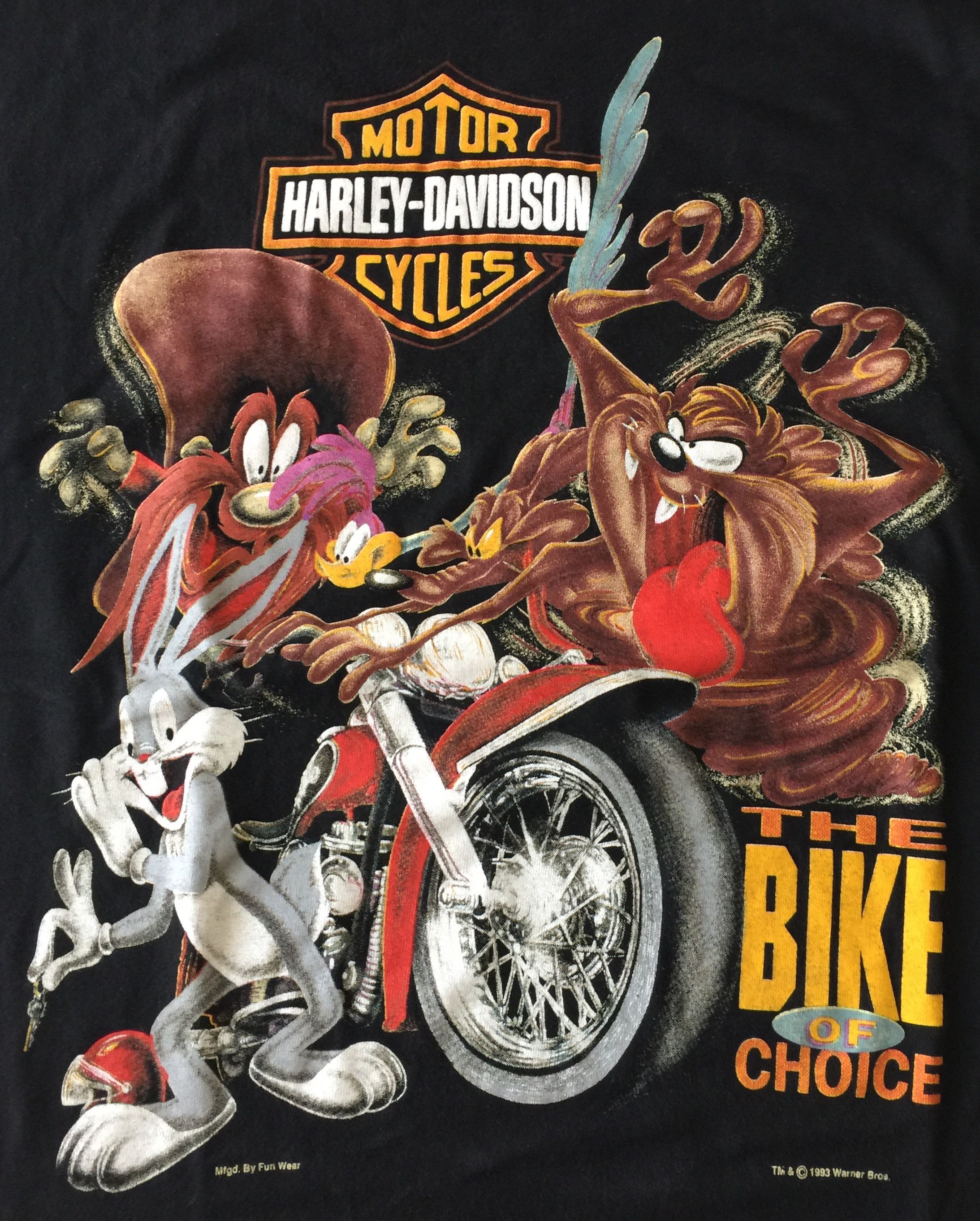 Harley Davidson × Vintage New Old Stock 90s 1993 Looney Tunes Taz