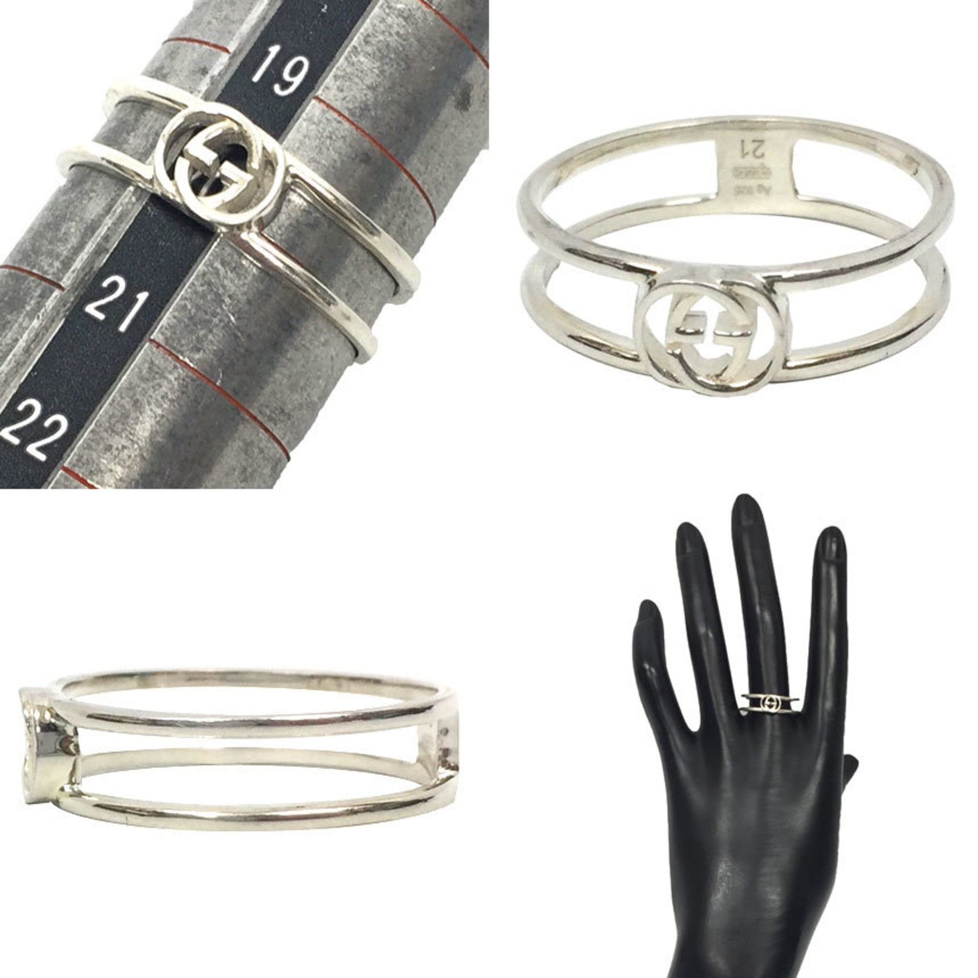 Gucci Gucci Interlocking G Band Ring, 298036, #21, AG925 Silver, Ring Size ONE SIZE - 2 Thumbnail