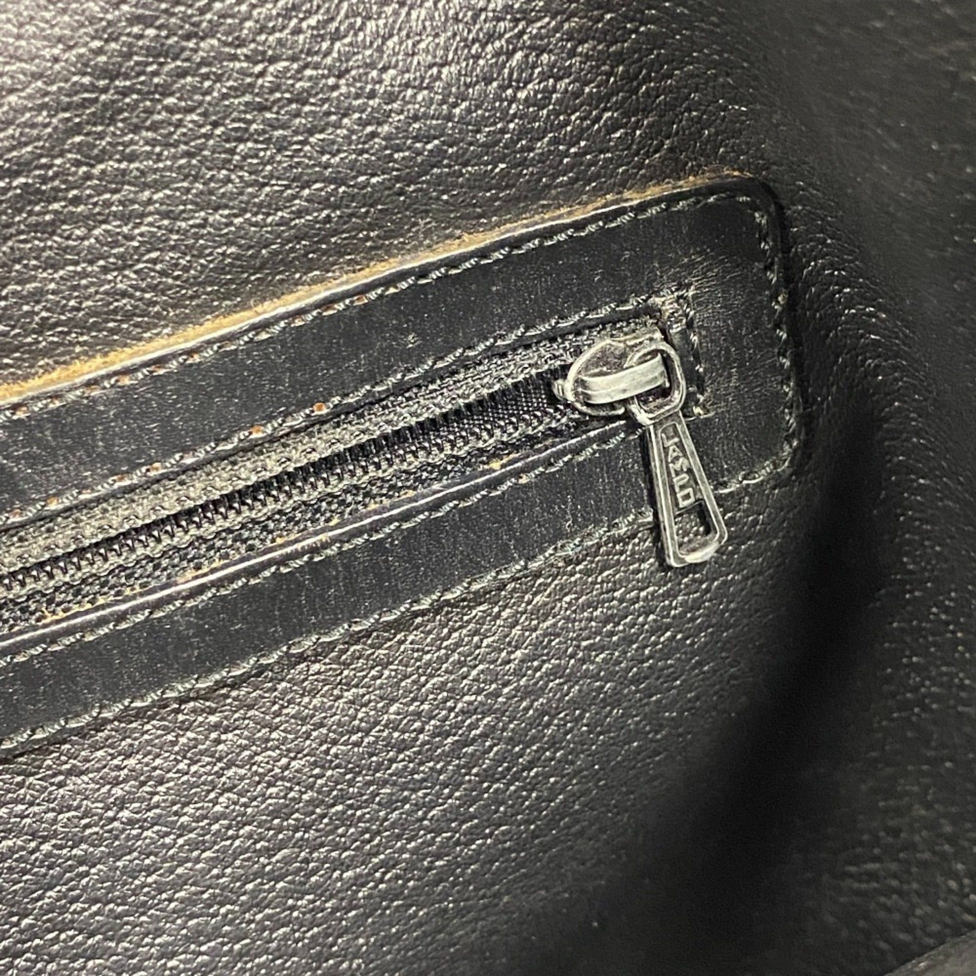 Celine CELINE Circle Logo Macadam Handbag, Black Size ONE SIZE - 14 Thumbnail