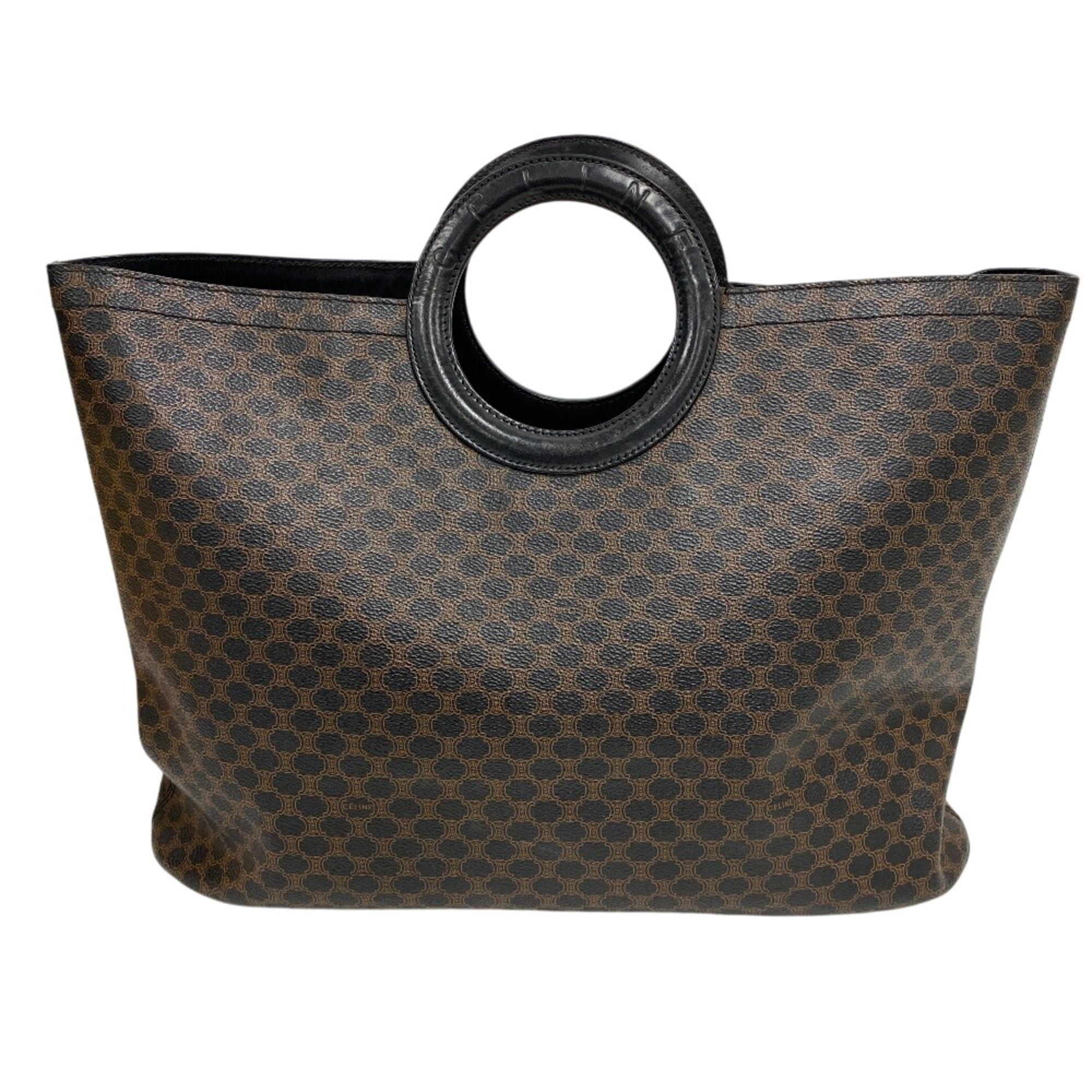 Celine CELINE Circle Logo Macadam Handbag, Black Size ONE SIZE - 2 Thumbnail